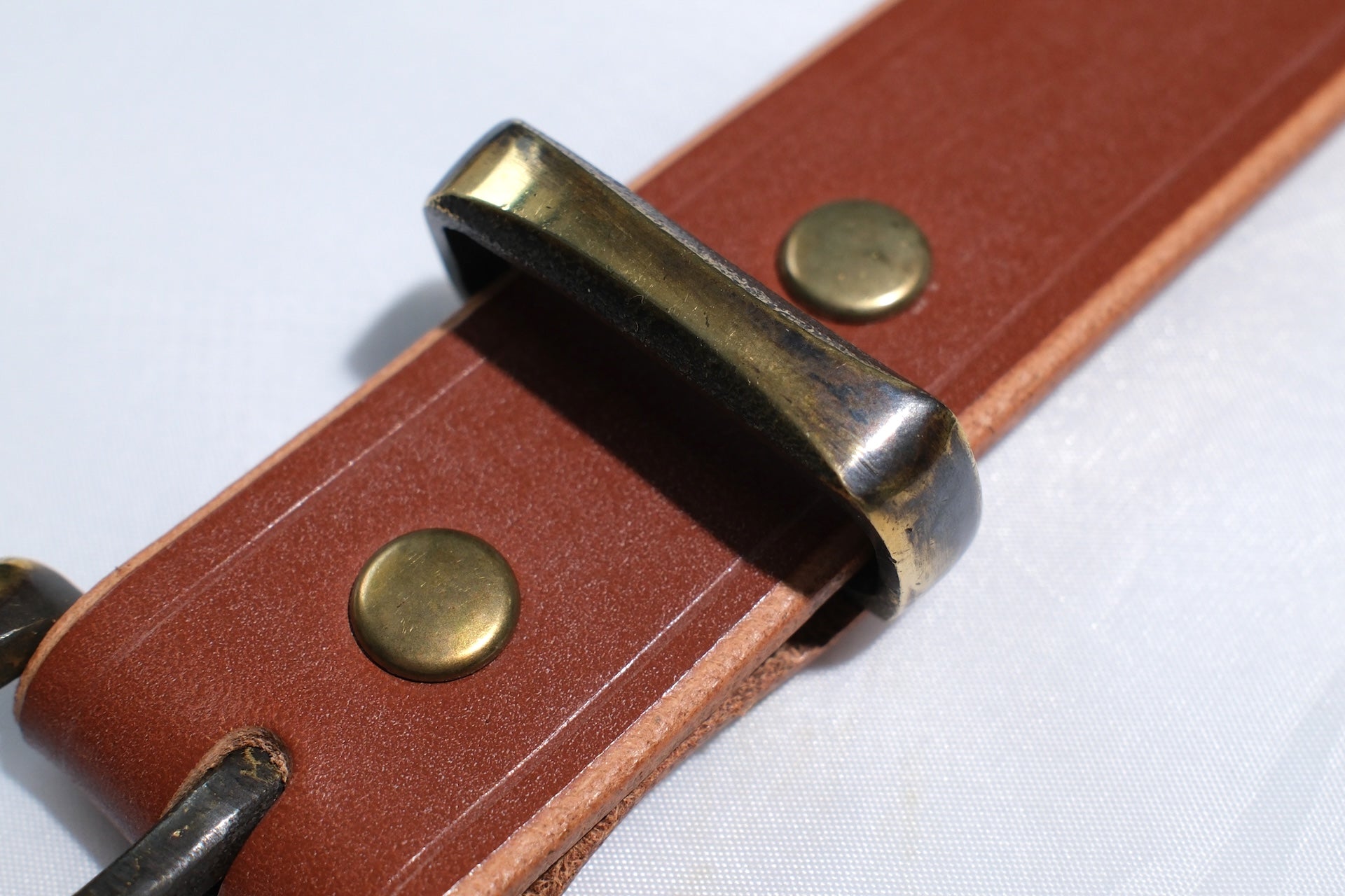 Cramp by Ginkawaten UK Bridle Cowhide Semi-Formal Belt (Brown Tea-Core)