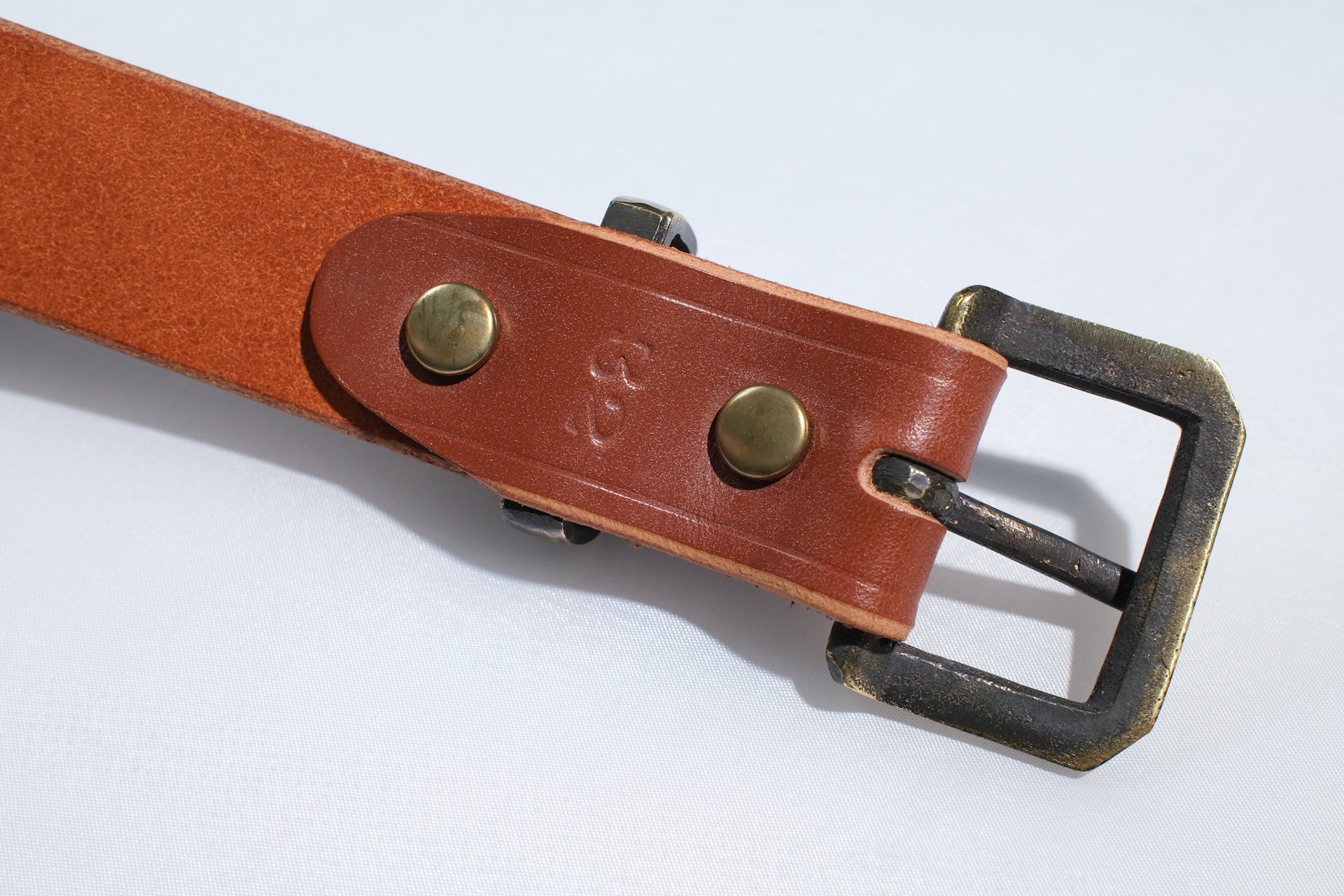 Cramp by Ginkawaten UK Bridle Cowhide Semi-Formal Belt (Brown Tea-Core)