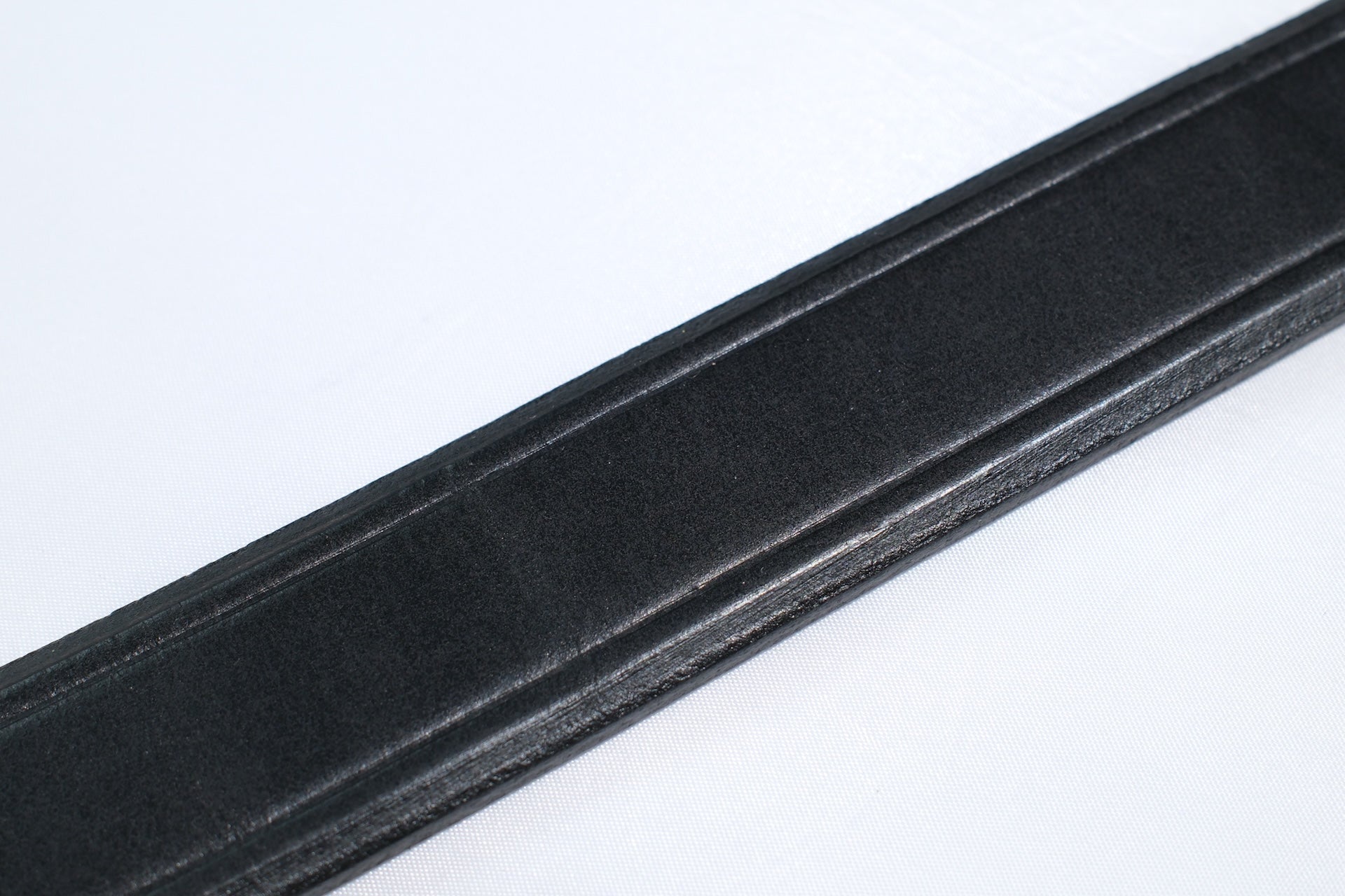 Cramp by Ginkawaten "Horseshoe-Buckle" UK Saddle Cowhide Belt (Black Tea-core)