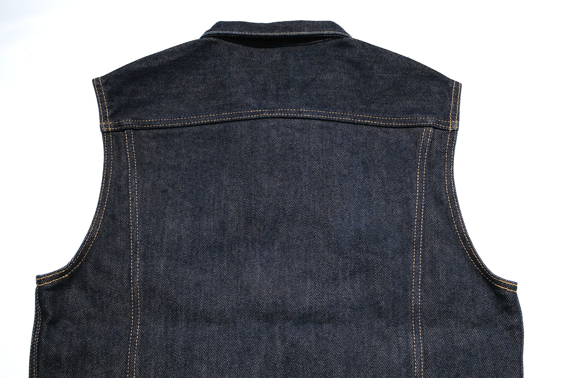 Iron Heart 21oz "Signature" Indigo Dyed Denim Modified Trucker Vest