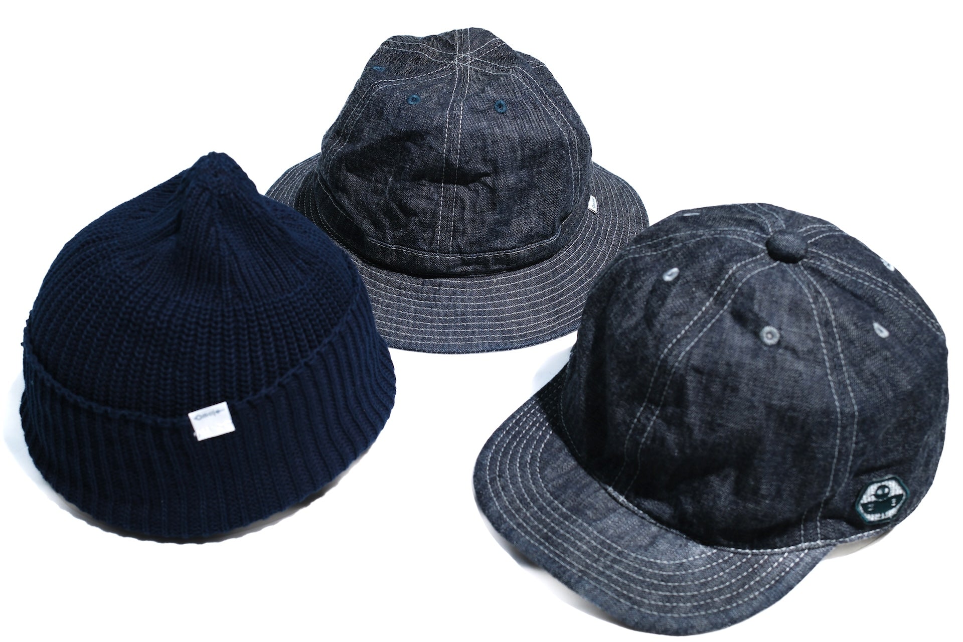 Omoto Denim Cotton Knit Watch Cap (Grand Indigo)