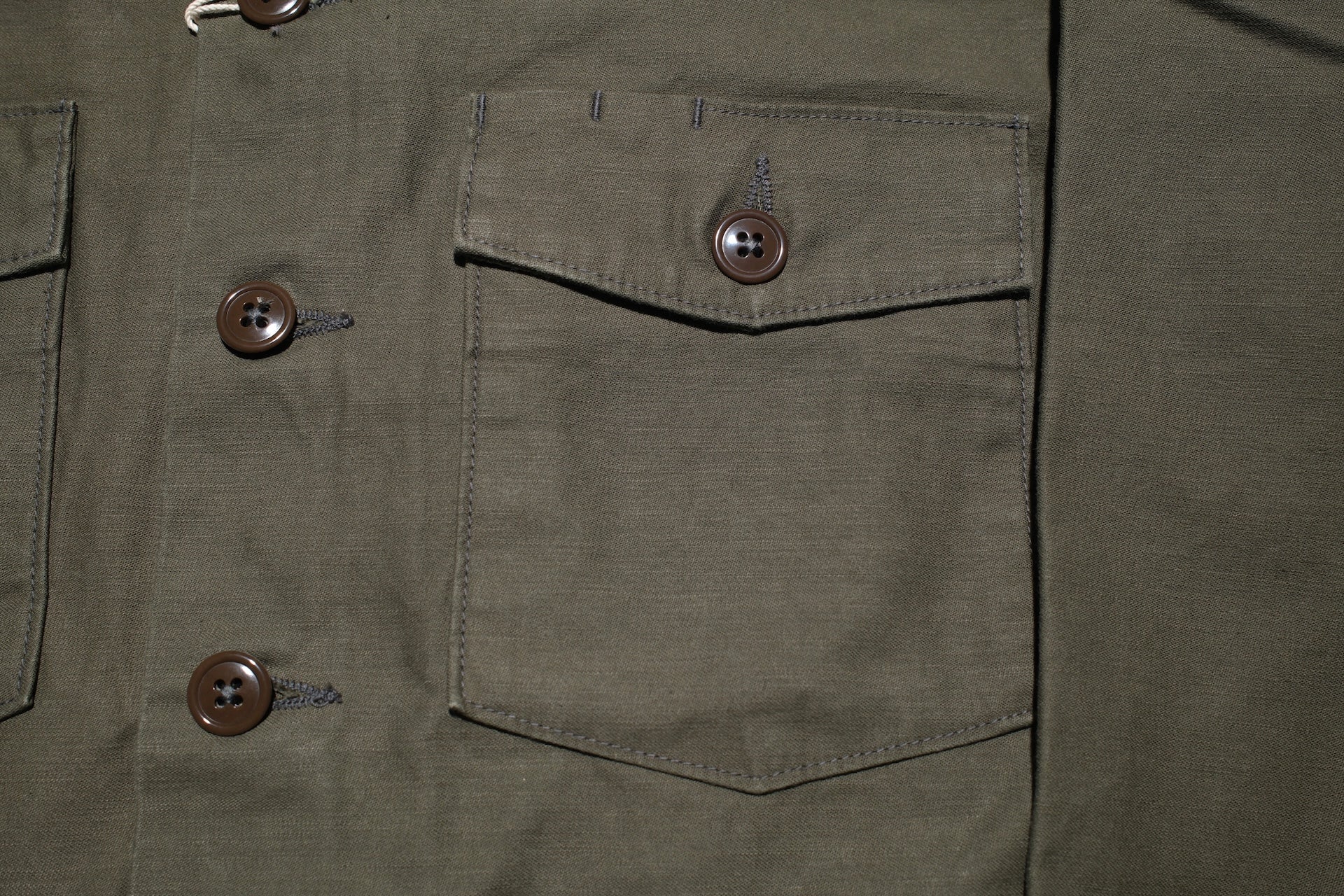 BONCOURA 12.5oz Back Satin US Army Utility Jacketed Shirt (Olive)