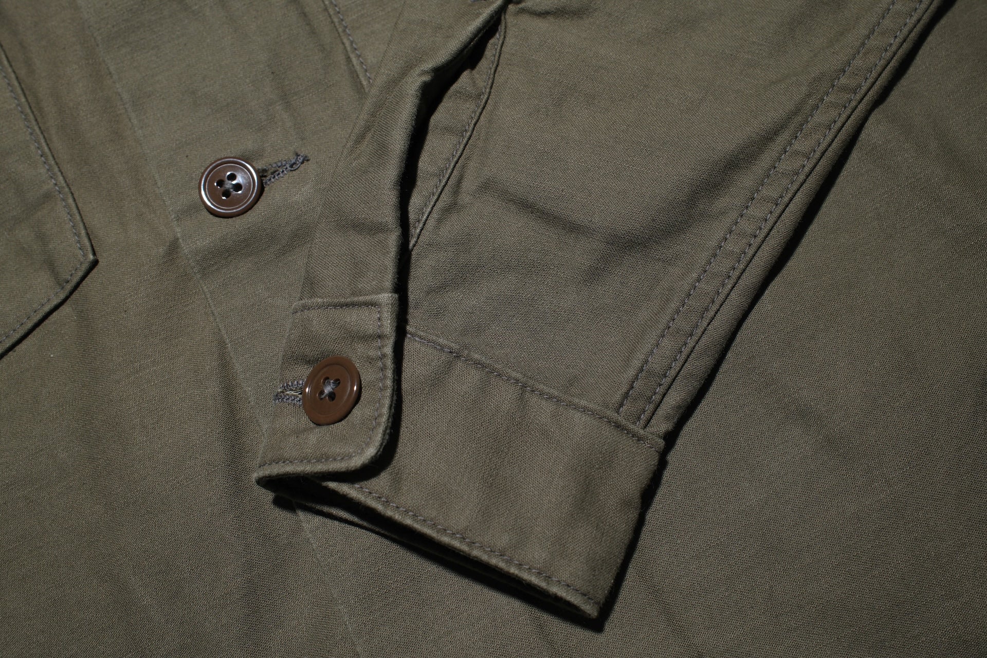 BONCOURA 12.5oz Back Satin US Army Utility Jacketed Shirt (Olive)