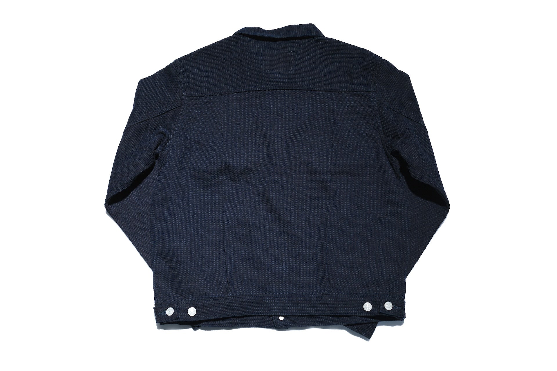 Omoto Denim 12oz Indigo Dyed "Cube Sashiko" Modified Type 2 Jacket