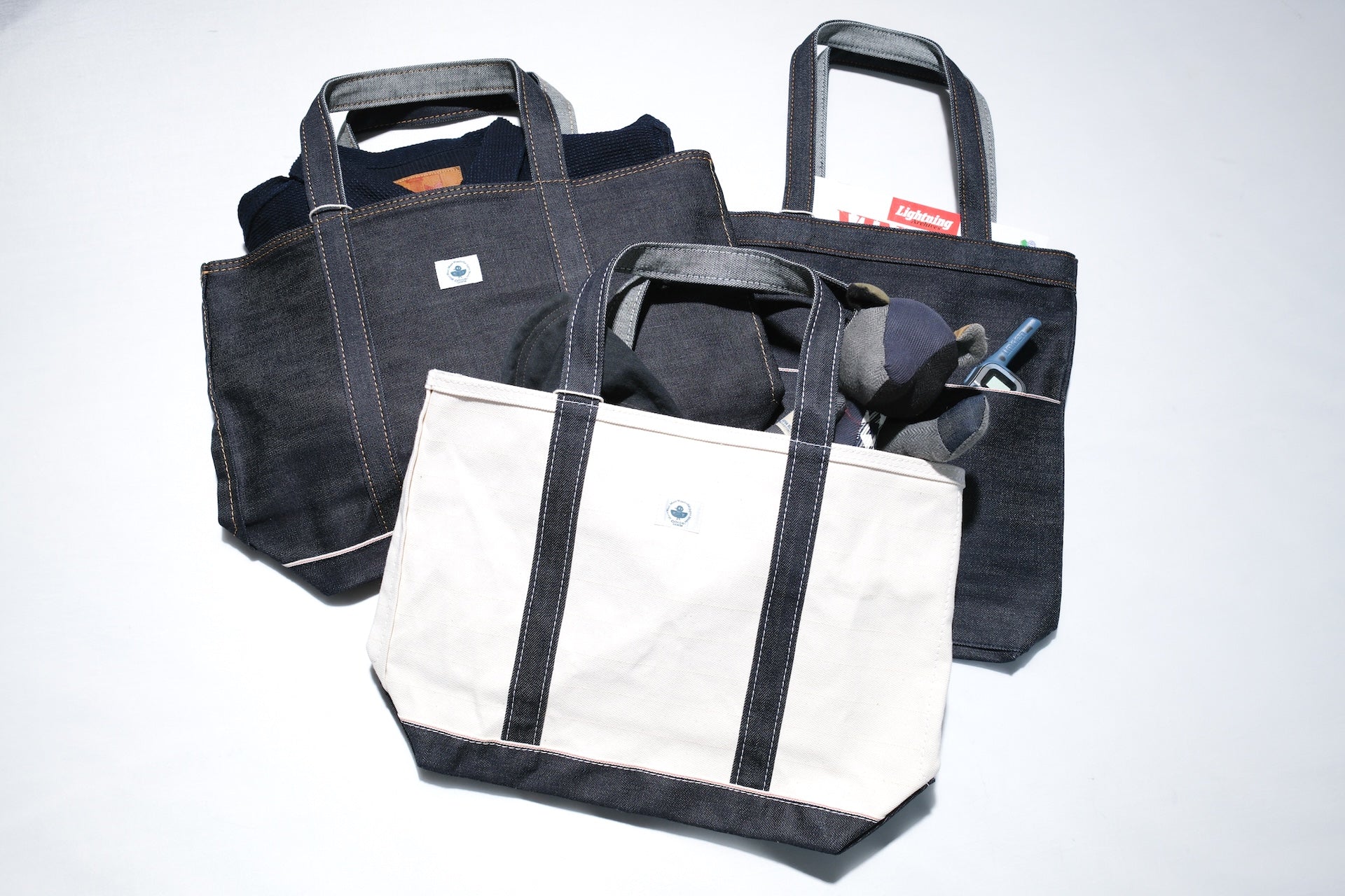 Omoto Denim “One Mile” Large Totebag (Indigo Denim)