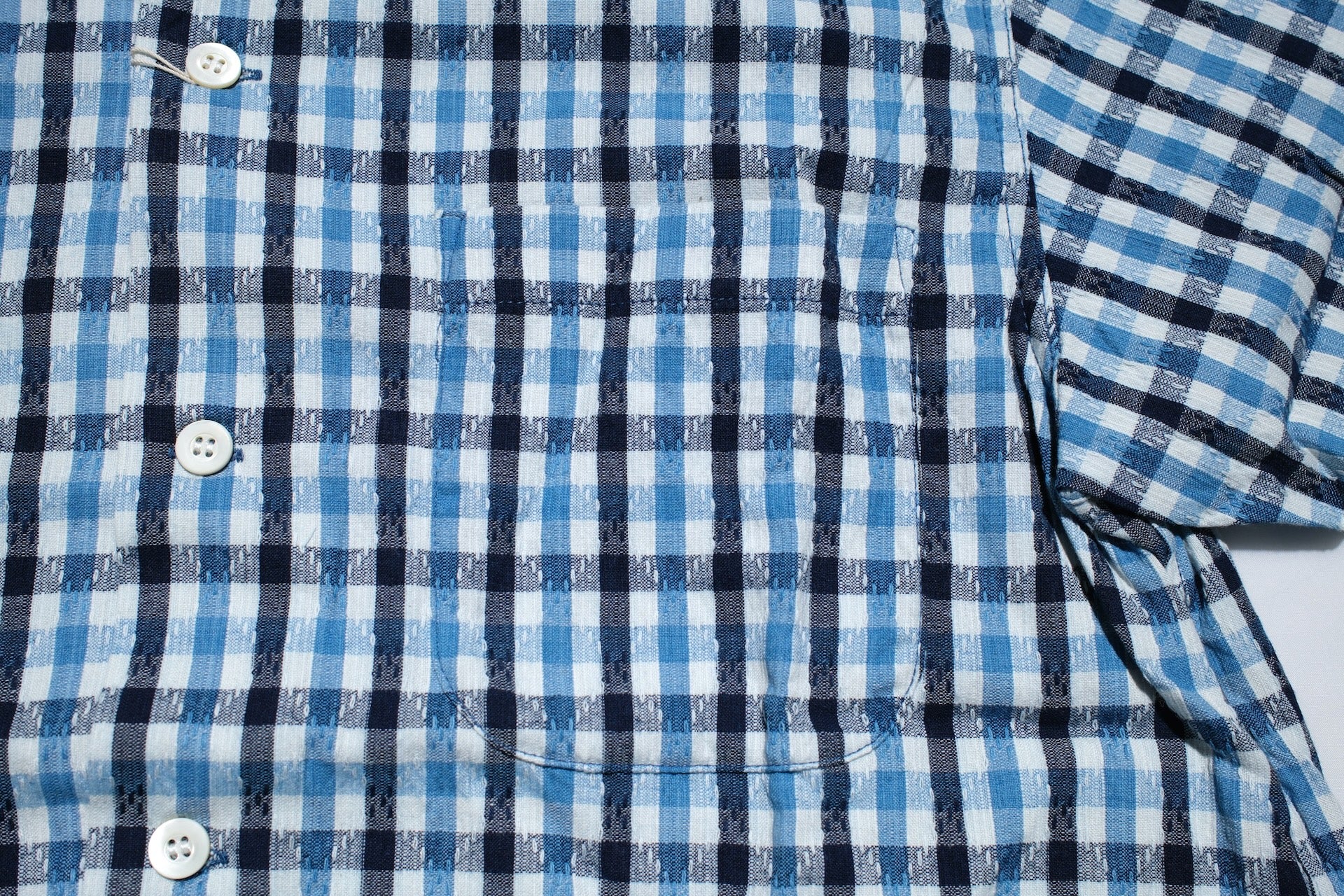 Samurai Natural Indigo Dyed “Diamond Sashiko” S/S Aloha Shirt