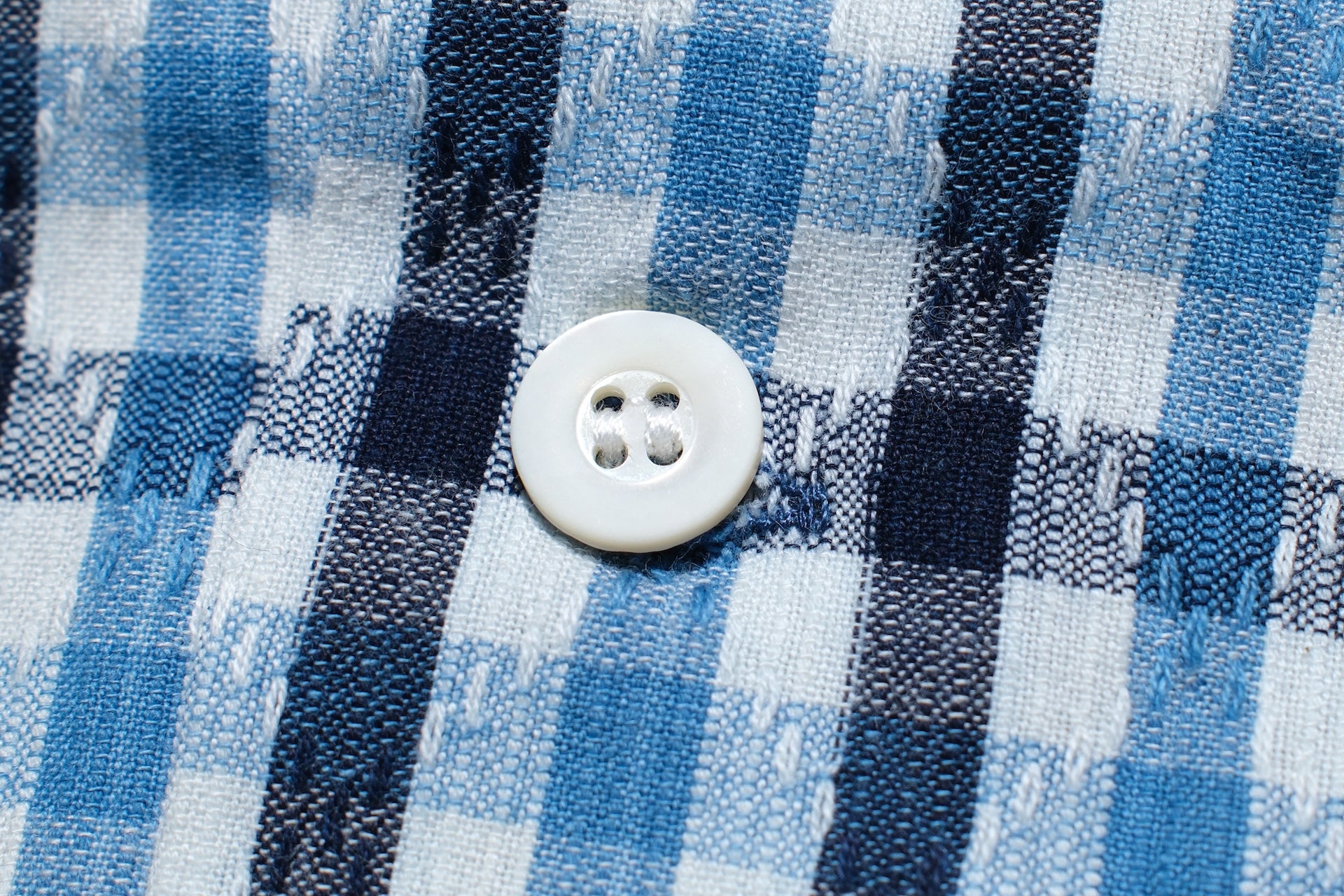 Samurai Natural Indigo Dyed “Diamond Sashiko” S/S Aloha Shirt