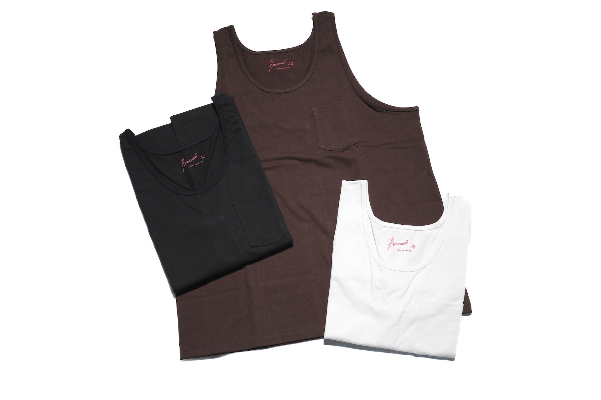 Boncoura 10oz Ultra Heavy Loopwheeled Tank Tee (White)