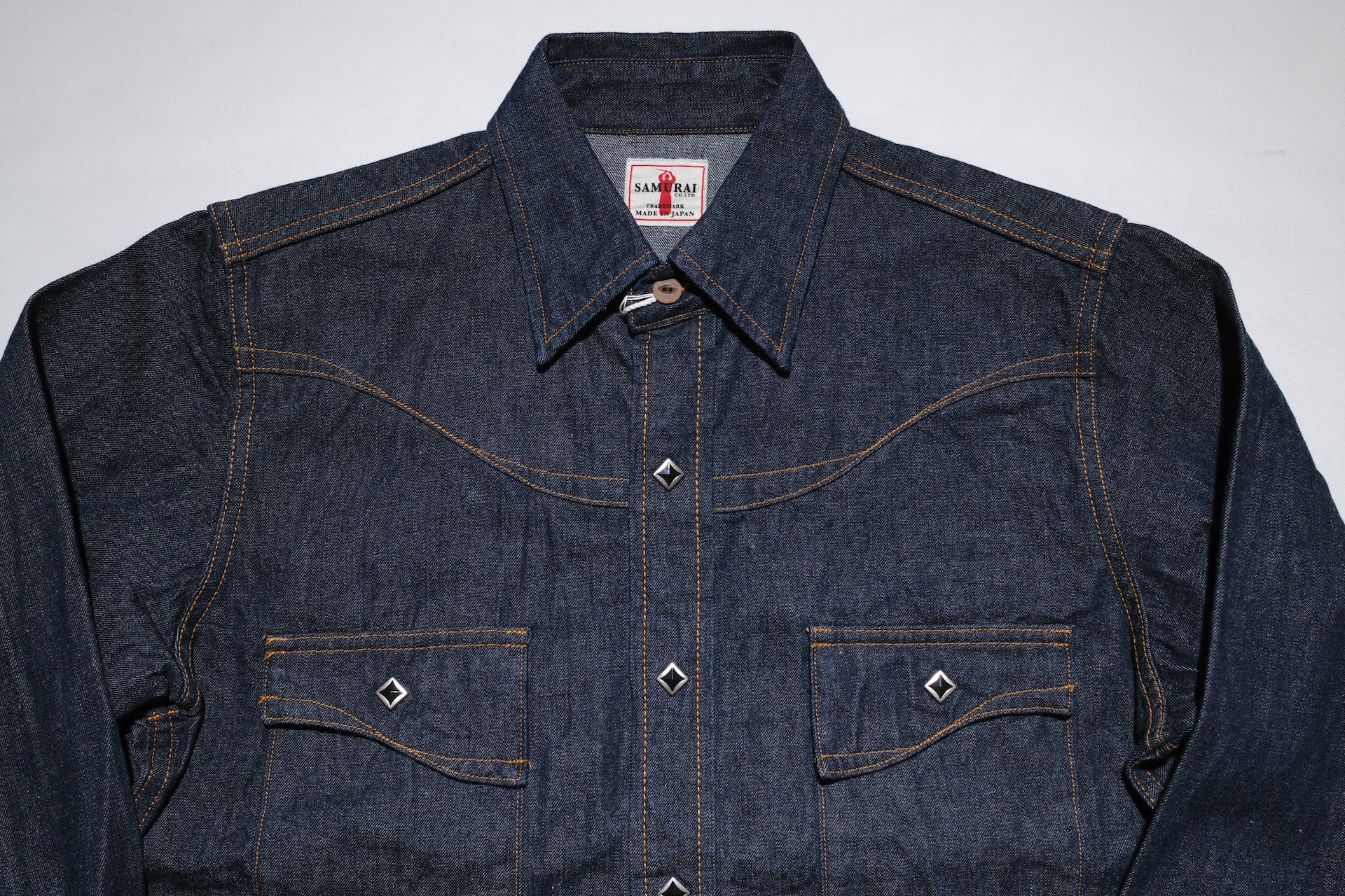 Samurai 10oz "Hisho" Indigo Dyed Selvage Denim Western Shirt