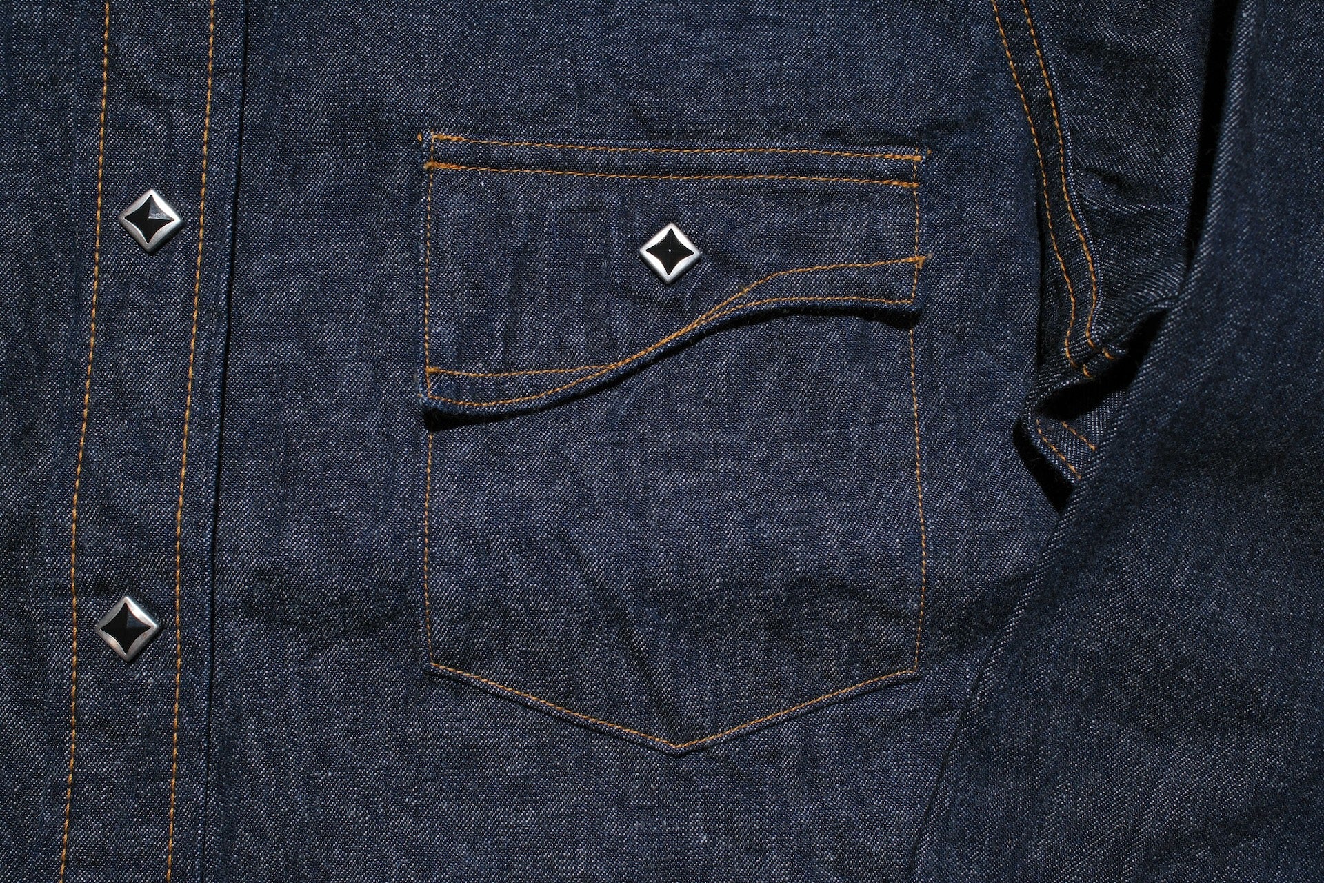 Samurai 10oz "Hisho" Indigo Dyed Selvage Denim Western Shirt