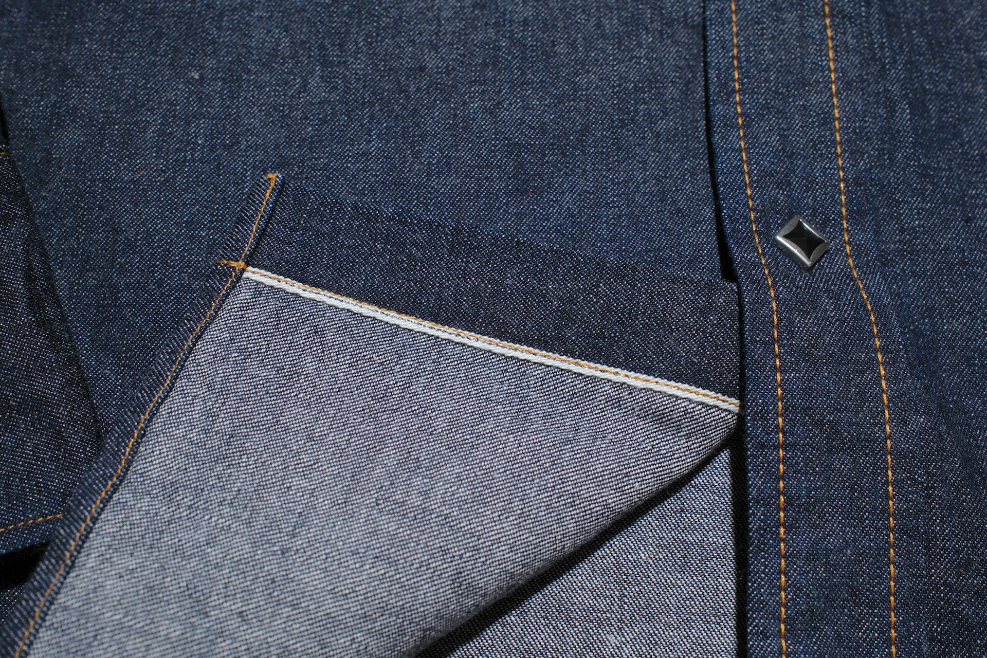 Samurai 10oz "Hisho" Indigo Dyed Selvage Denim Western Shirt