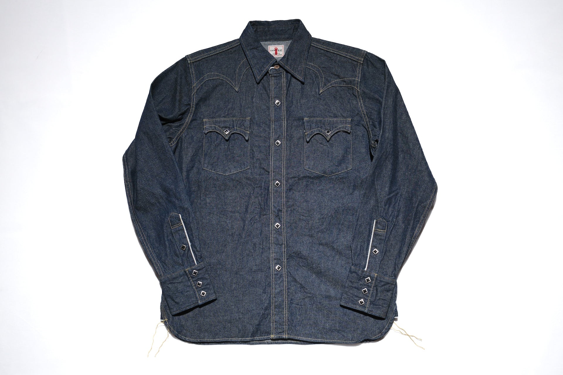 Samurai 10oz "Kamome" Indigo Dyed Selvage Denim Western Shirt