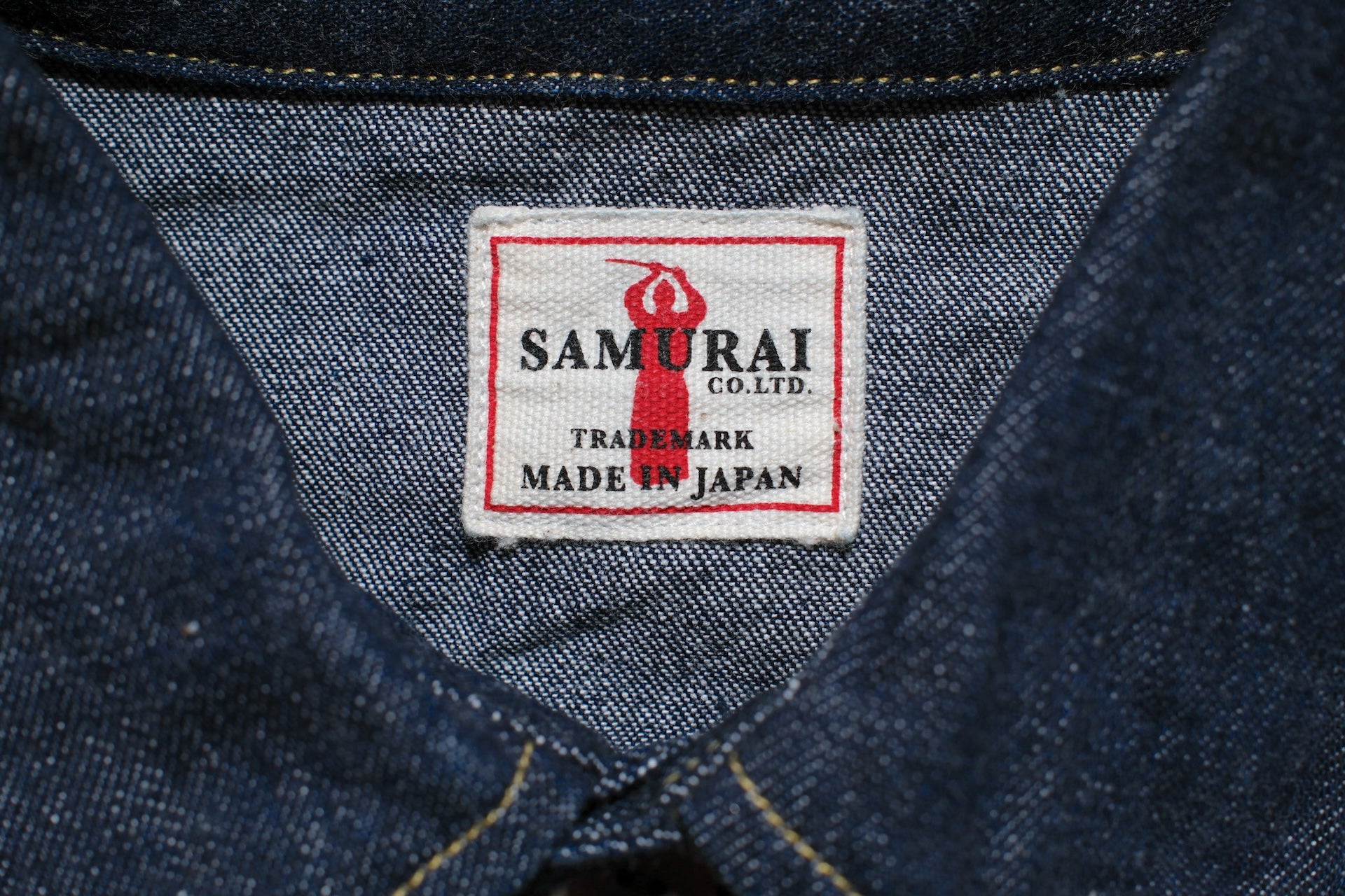 Samurai 10oz "Kamome" Indigo Dyed Selvage Denim Western Shirt