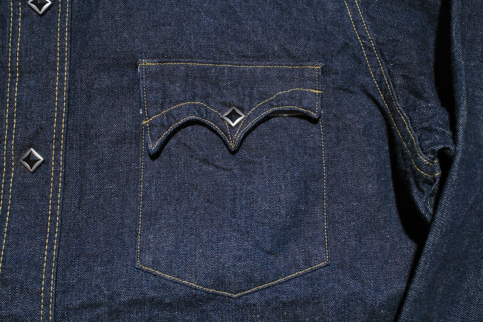 Samurai 10oz "Kamome" Indigo Dyed Selvage Denim Western Shirt