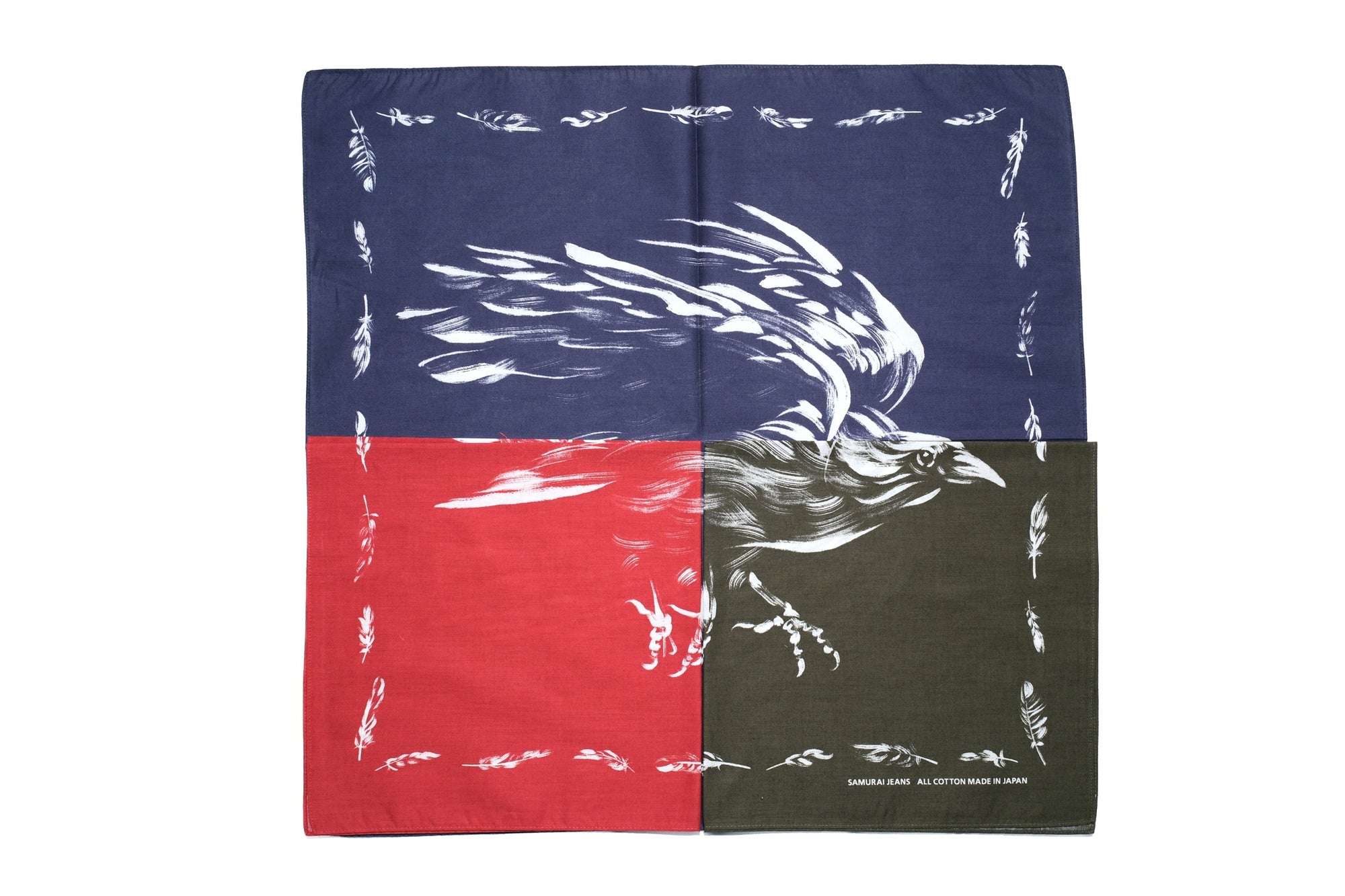 Samurai "Yatagarasu" Cotton Bandana (Red)