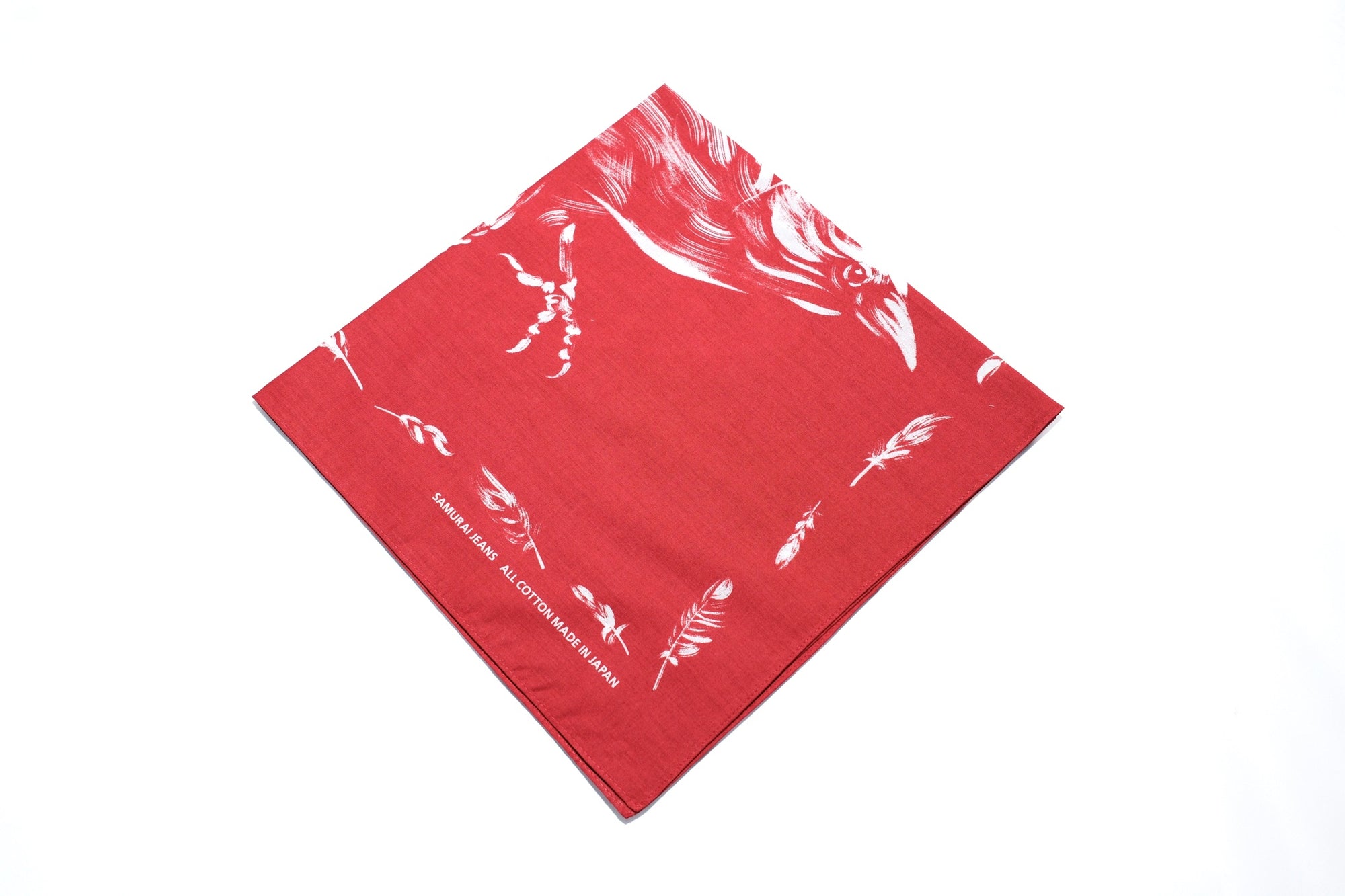 Samurai "Yatagarasu" Cotton Bandana (Red)