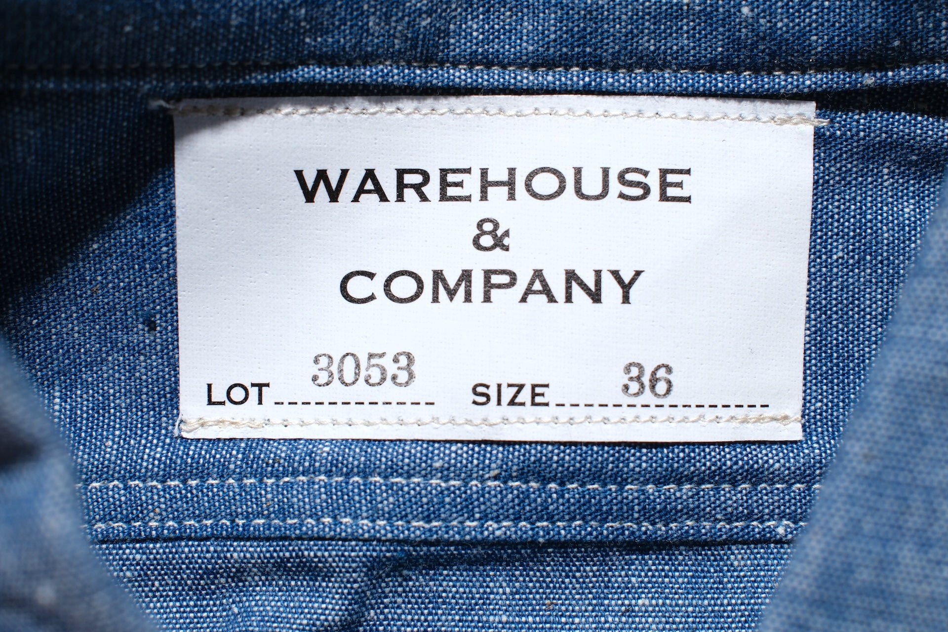 Warehouse Co. 6oz Selvage Chambray "New Deal Programs" Workshirt (Indigo)