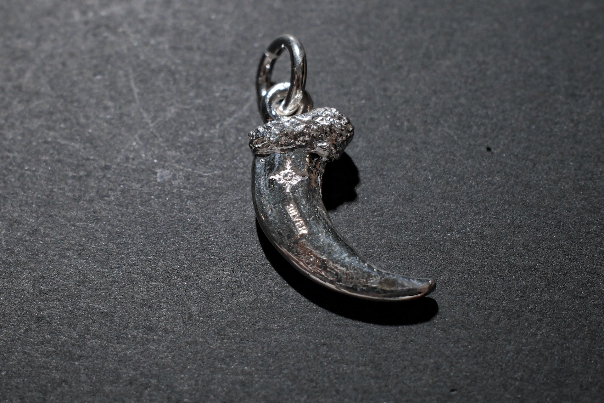 First Arrow's Size Small "Bear Claw" Silver Pendant (P-029)