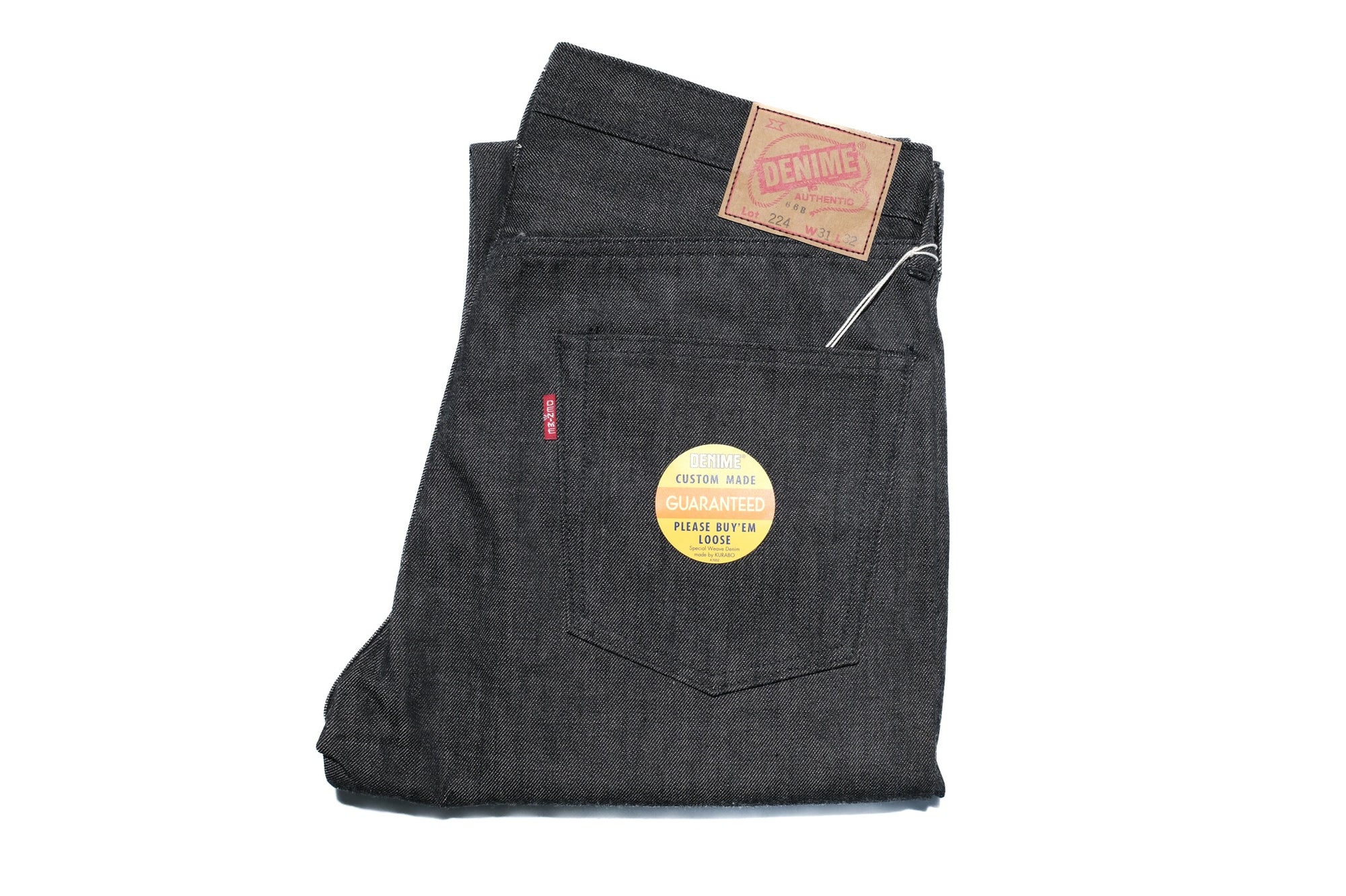 Denime X Warehouse Co. 14.5oz Lot 224-66B Late '66 Black Denim (Narrow Straight fit)