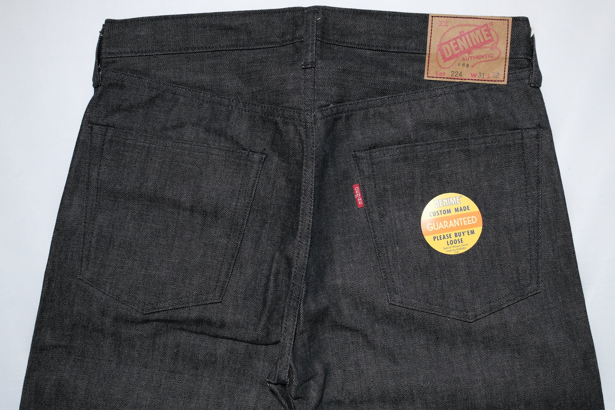 Denime X Warehouse Co. 14.5oz Lot 224-66B Late '66 Black Denim (Narrow Straight fit)
