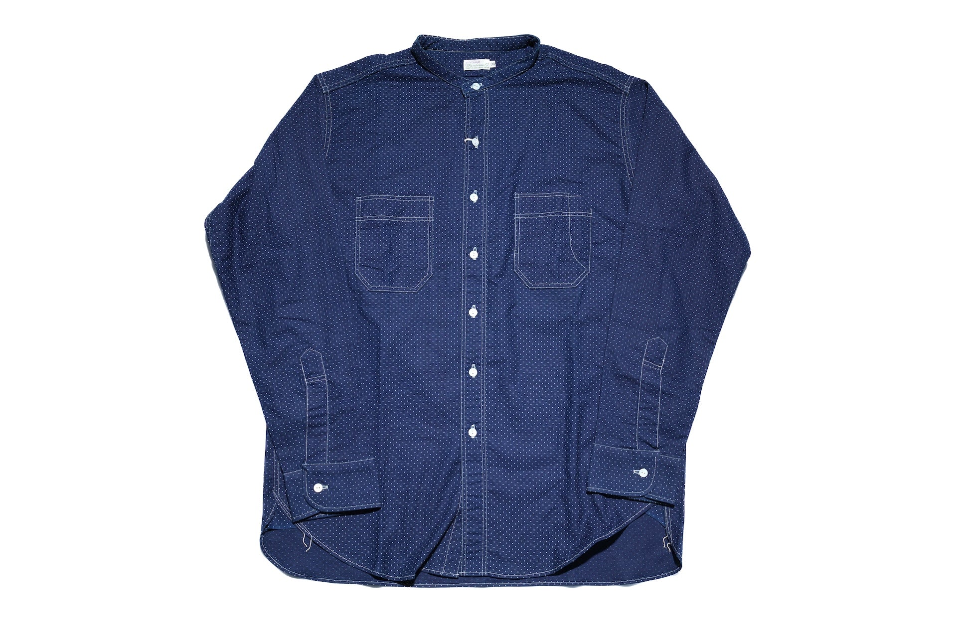 Warehouse Co. 5oz Indigo Dyed Selvage Wabash "Railroad" Stand Collar Shirt