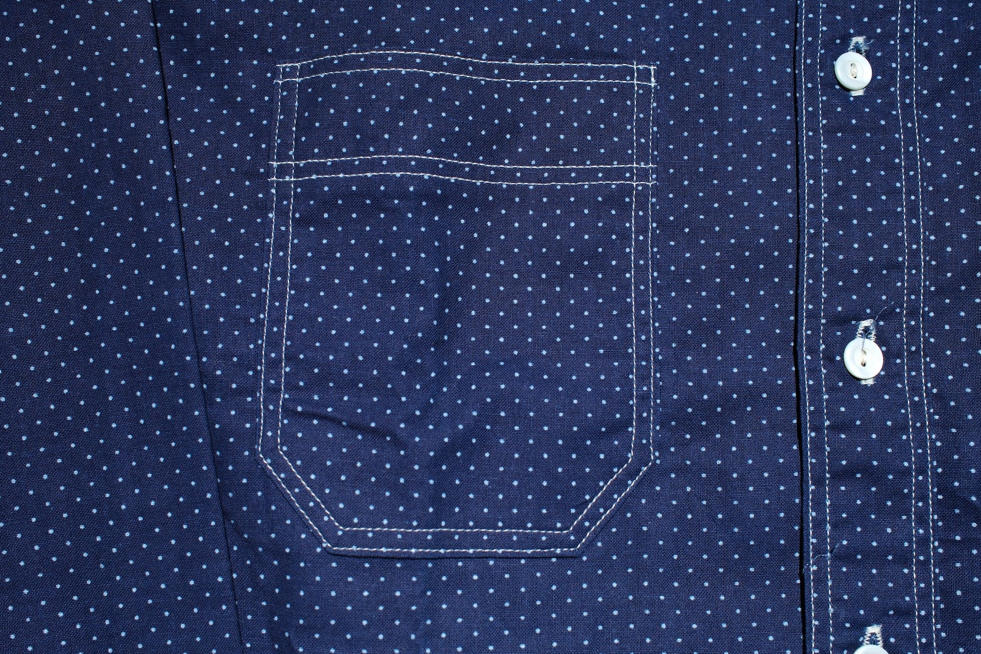 Warehouse Co. 5oz Indigo Dyed Selvage Wabash "Railroad" Stand Collar Shirt