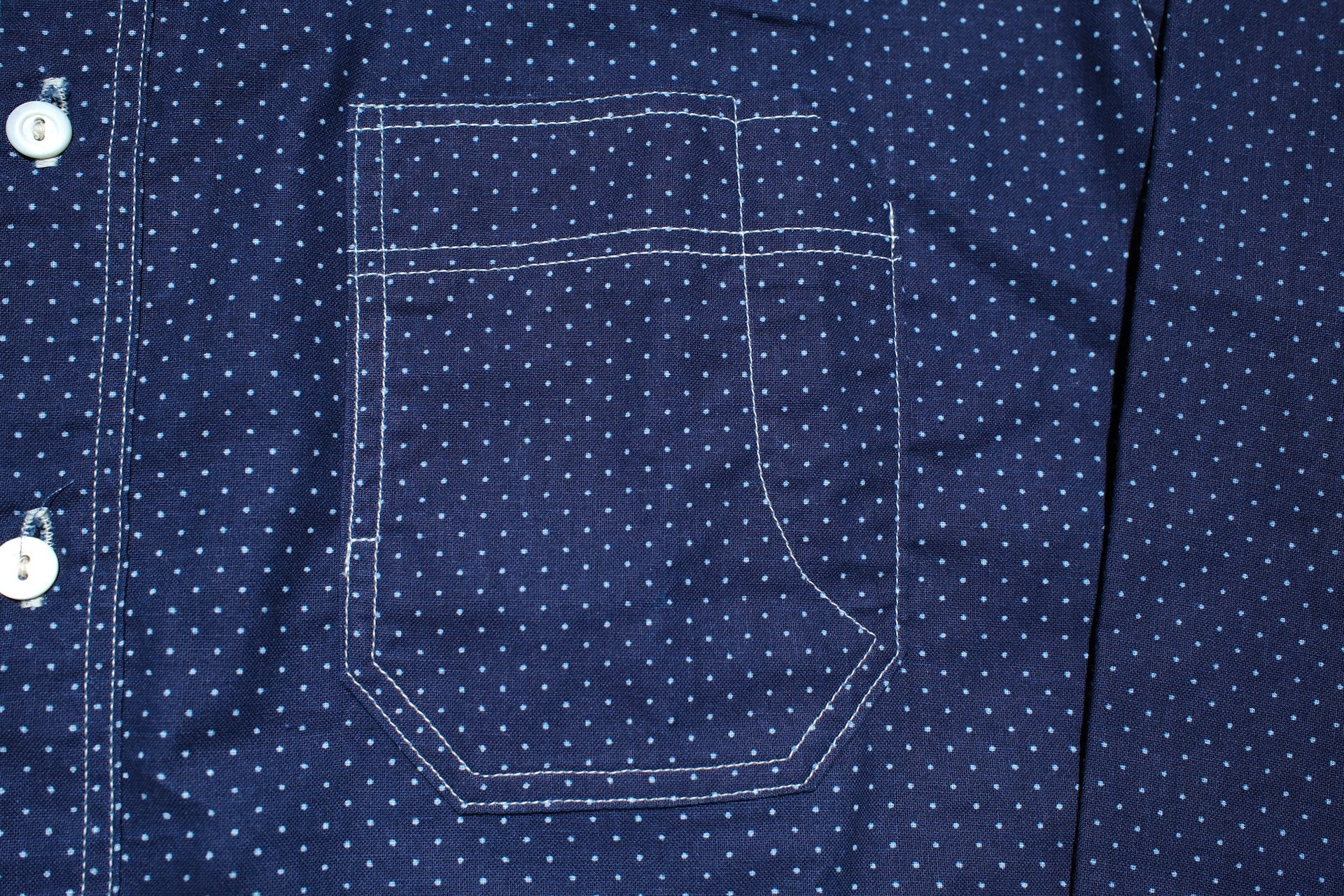 Warehouse Co. 5oz Indigo Dyed Selvage Wabash "Railroad" Stand Collar Shirt