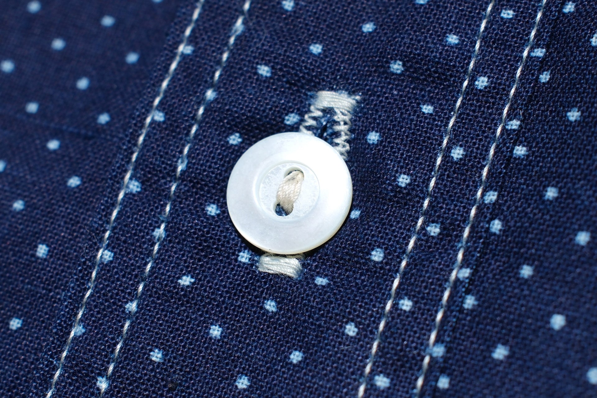 Warehouse Co. 5oz Indigo Dyed Selvage Wabash "Railroad" Stand Collar Shirt