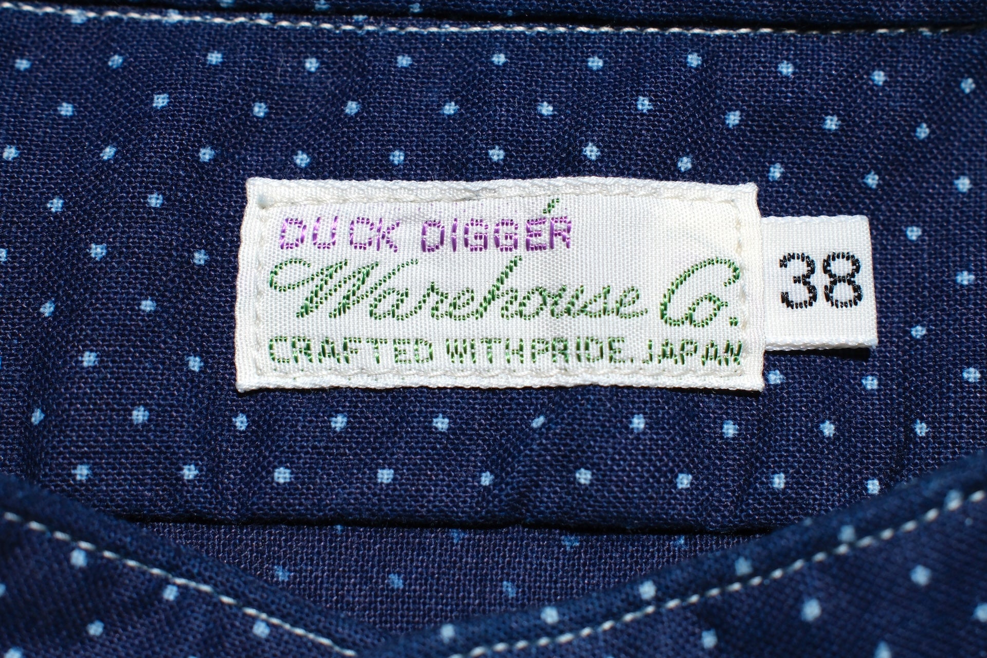 Warehouse Co. 5oz Indigo Dyed Selvage Wabash "Railroad" Stand Collar Shirt