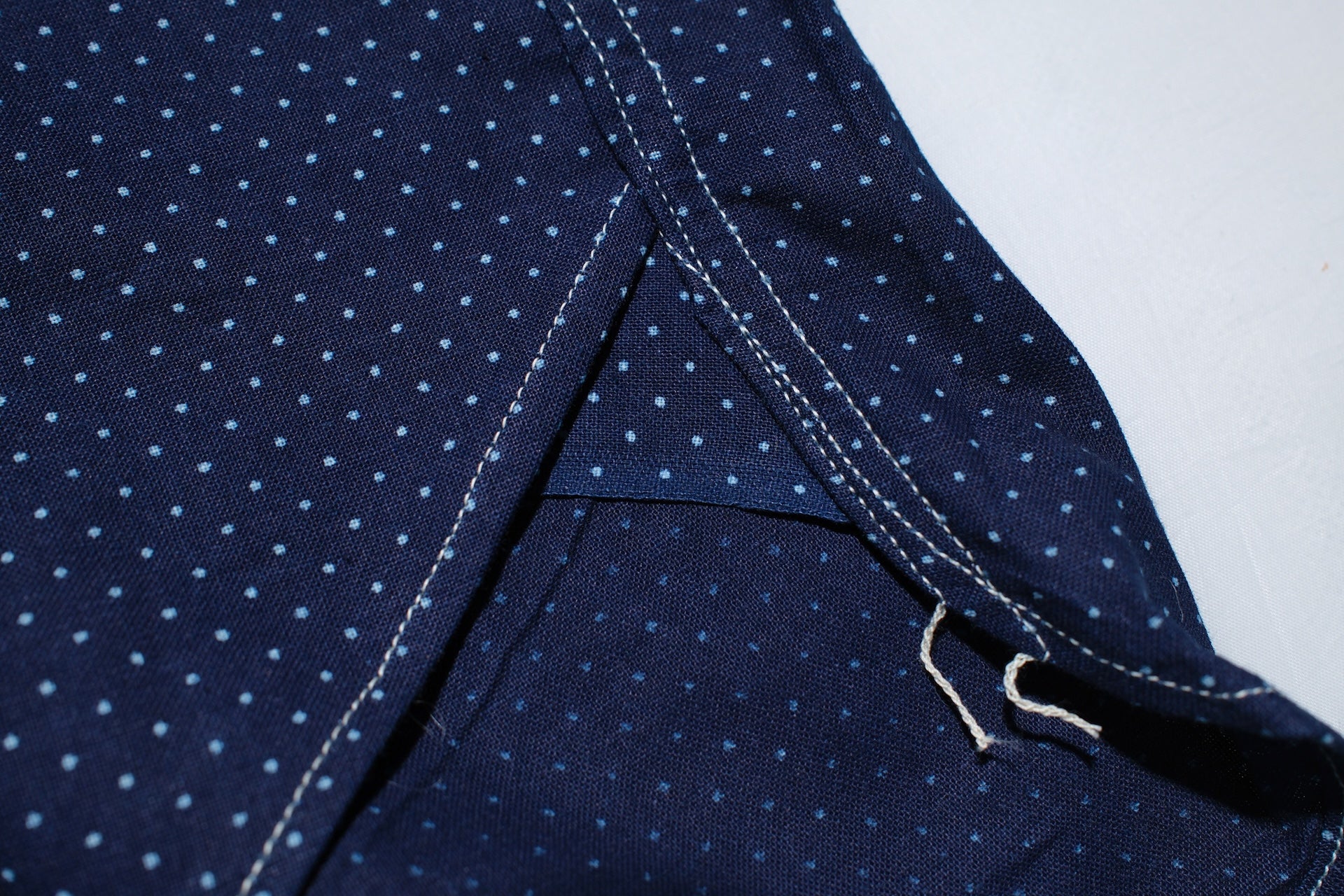 Warehouse Co. 5oz Indigo Dyed Selvage Wabash "Railroad" Stand Collar Shirt