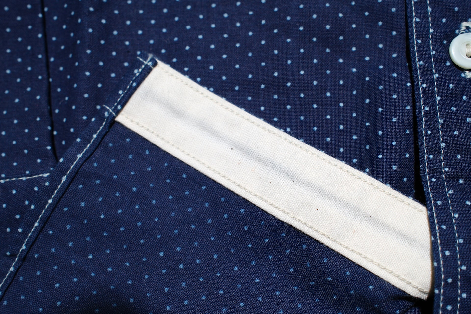 Warehouse Co. 5oz Indigo Dyed Selvage Wabash "Railroad" Stand Collar Shirt