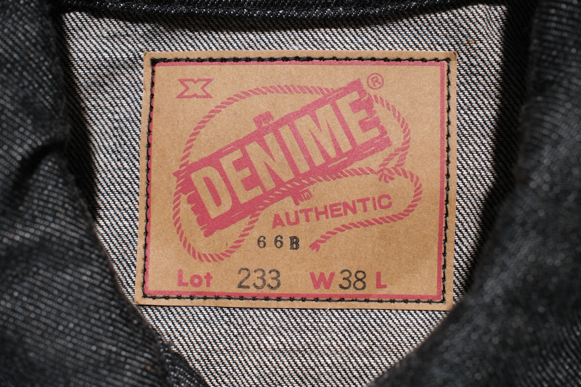Denime X Warehouse Co. LOT. 233-66B 14.5oz 60s Type 3 Denim Jacket (Black)