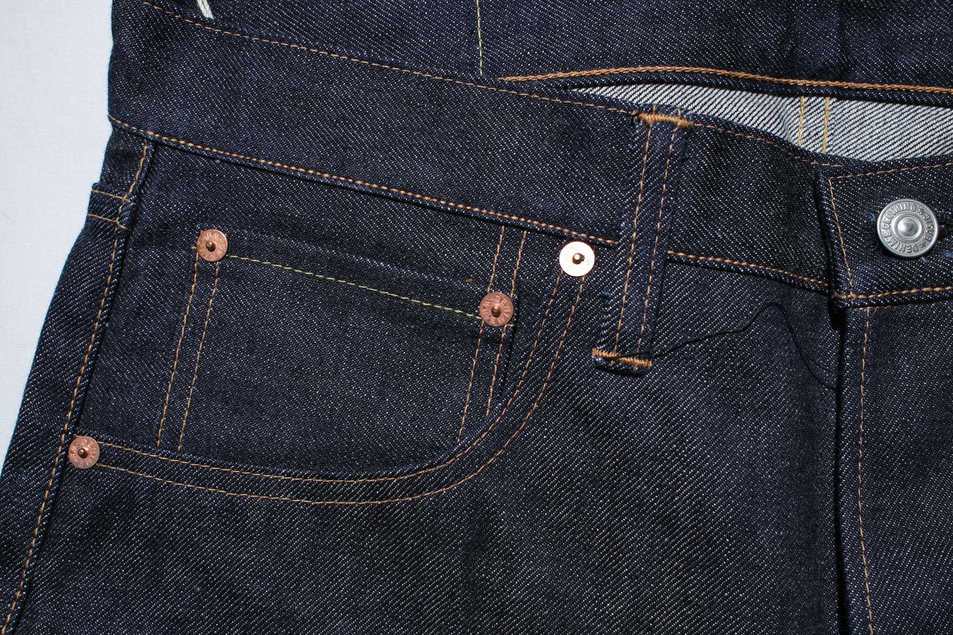 Denime X Warehouse Co. 14.5oz Indigo Dyed 220A Offset XX Type Denim (Classic Straight fit)