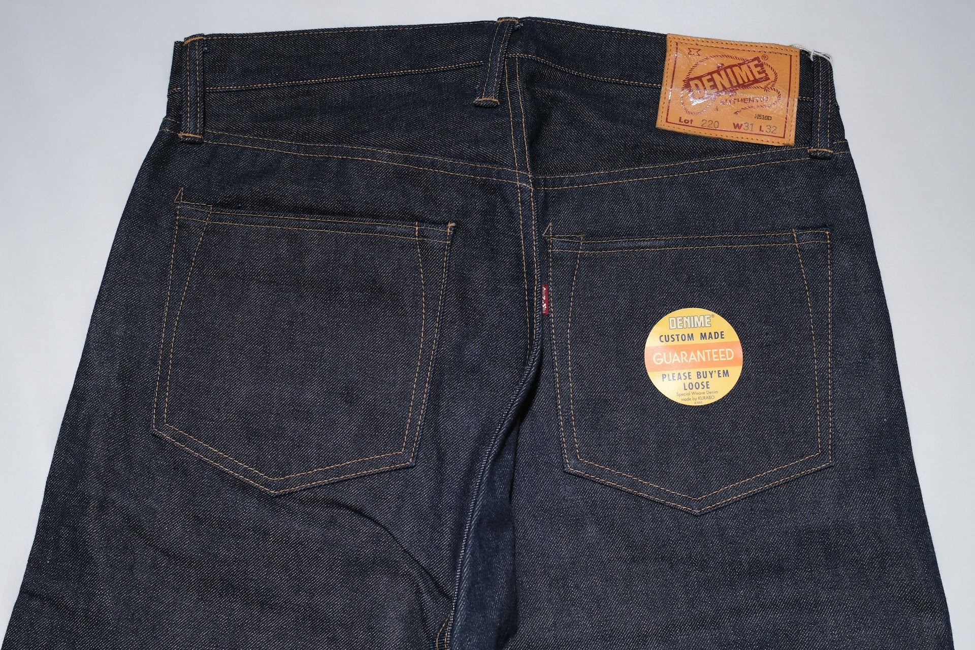 Denime X Warehouse Co. 14.5oz Indigo Dyed 220A Offset XX Type Denim (Classic Straight fit)