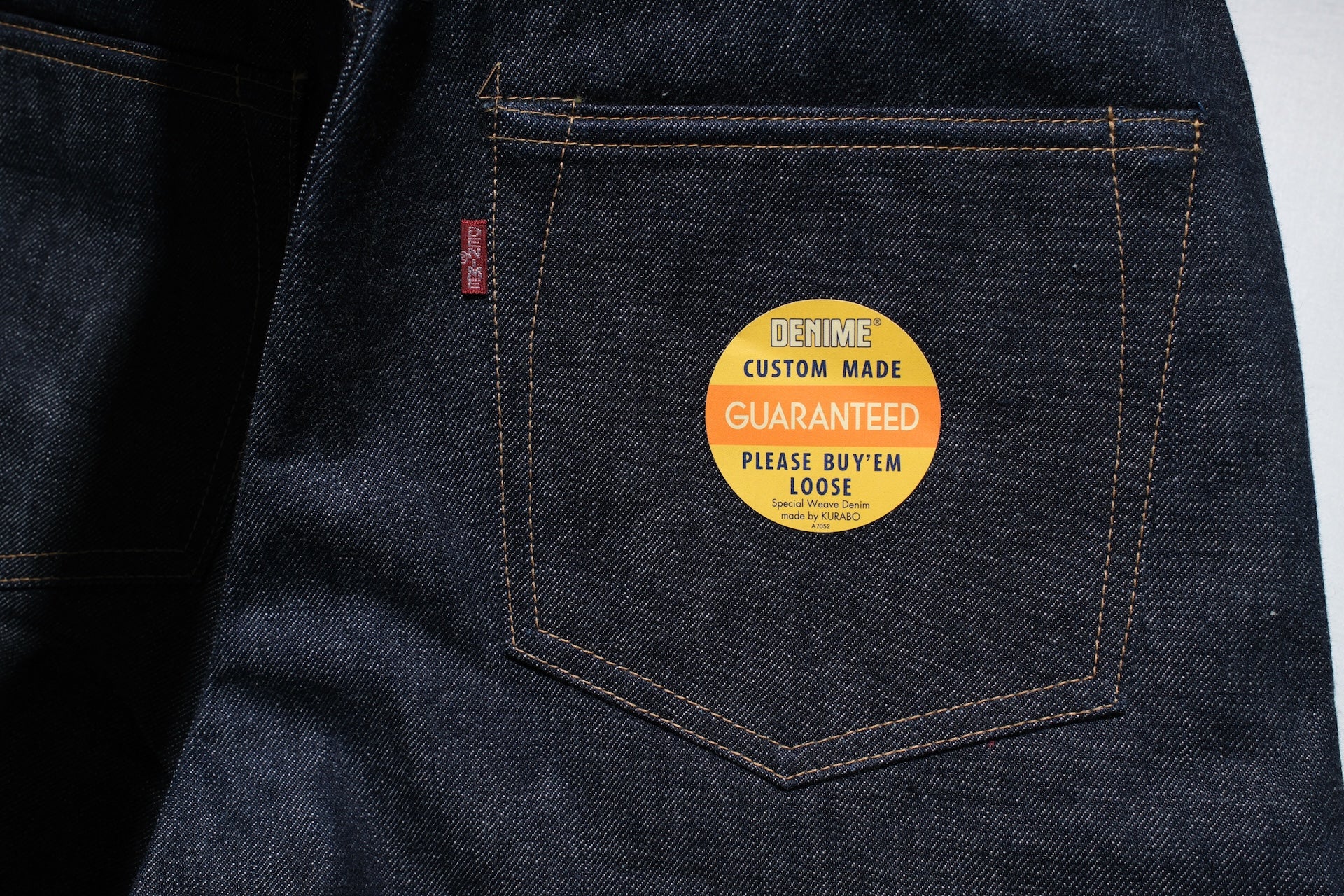 Denime X Warehouse Co. 14.5oz Indigo Dyed 220A Offset XX Type Denim (Classic Straight fit)