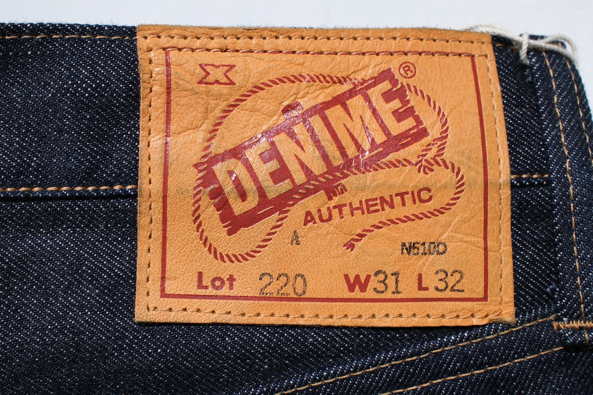 Denime X Warehouse Co. 14.5oz Indigo Dyed 220A Offset XX Type Denim (Classic Straight fit)