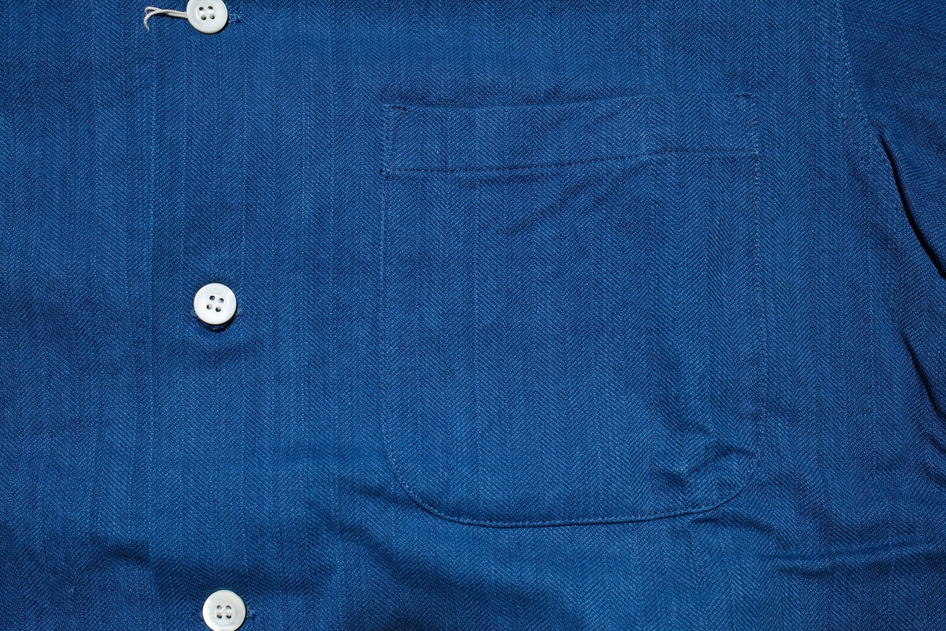 Samurai 10oz Natural Indigo Dyed HBT S/S Aloha Shirt