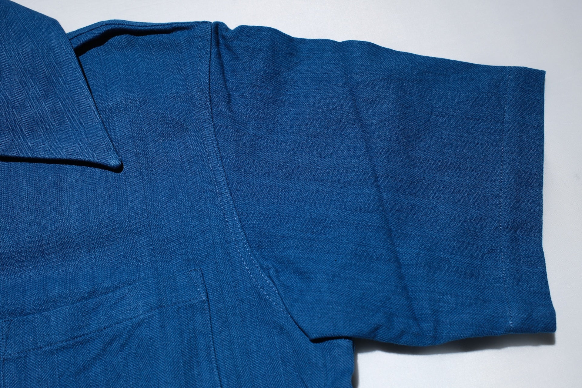 Samurai 10oz Natural Indigo Dyed HBT S/S Aloha Shirt