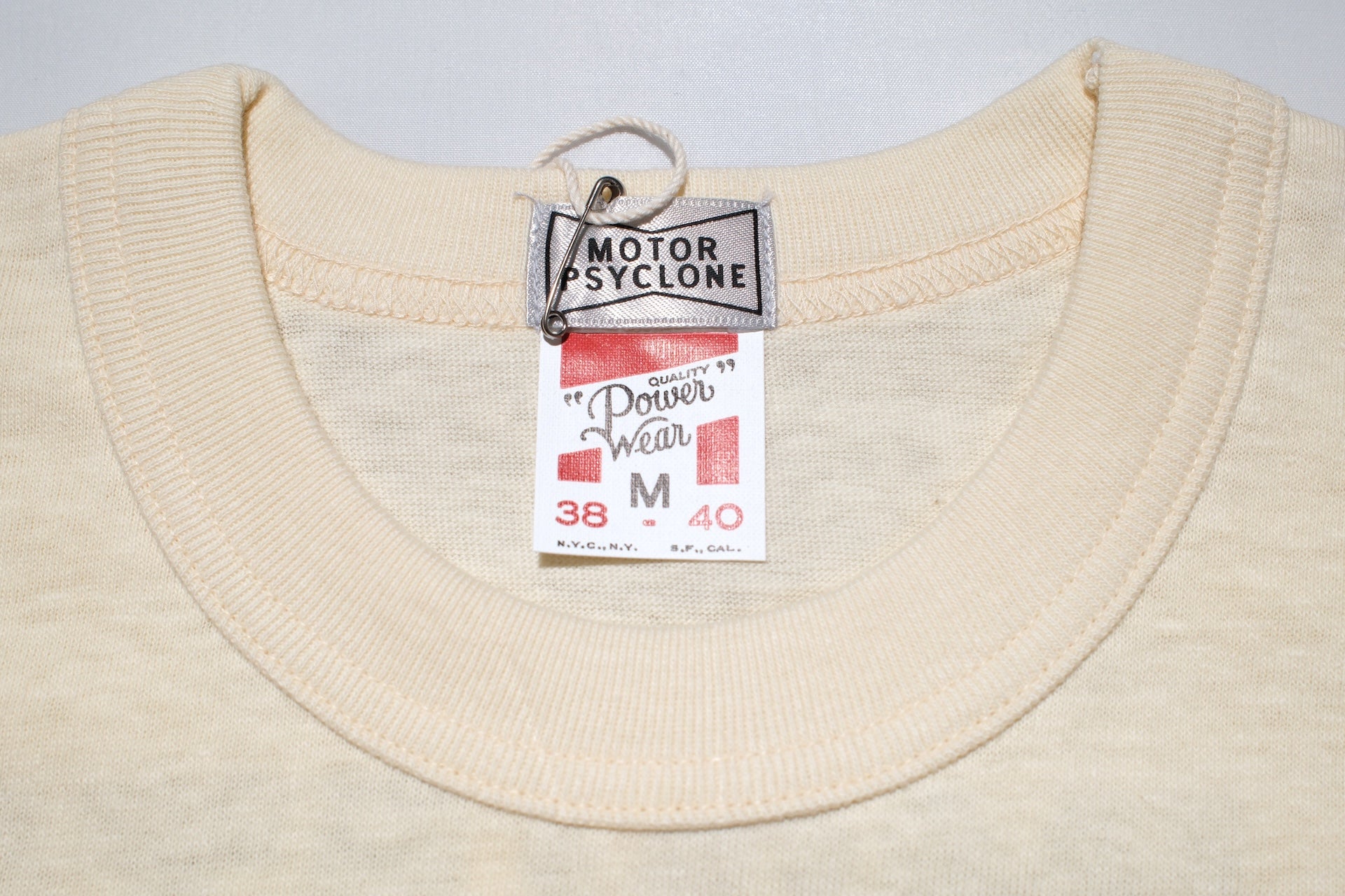 Freewheelers "The ELIMINATOR" Loopwheeled Tee (Straw Cream)