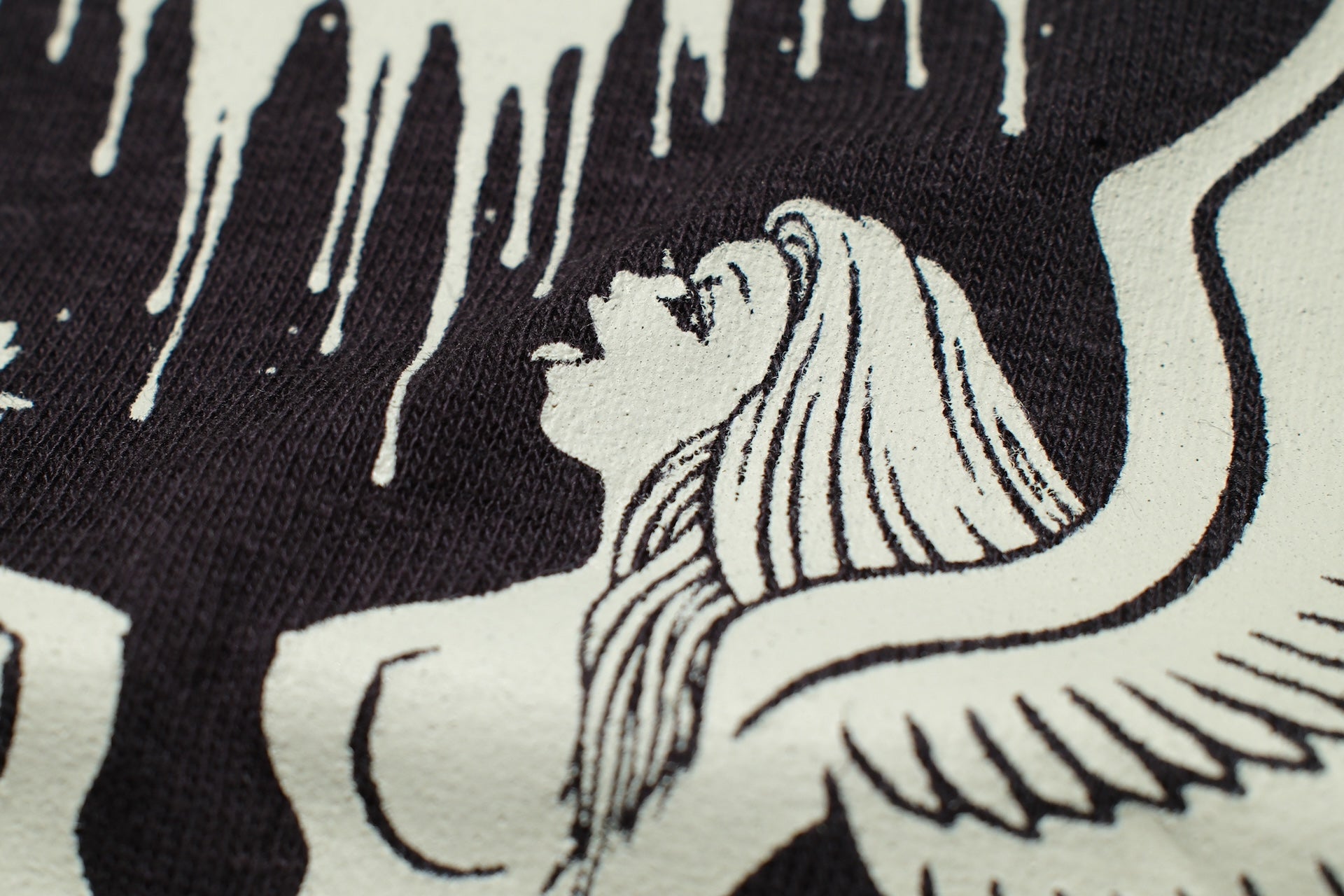 Freewheelers "RISING FROM HELL" Loopwheeled Tee (Shady Black)