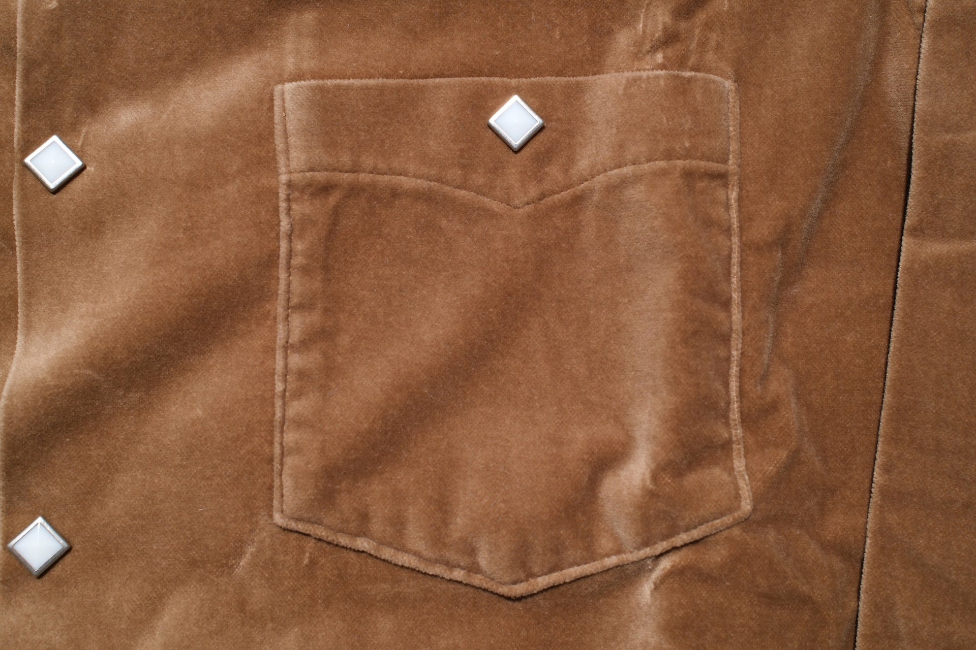 Stevenson Overall Co. Medium-weight Velveteen “UrbanLasso” Western Shirt (Sand Beige)