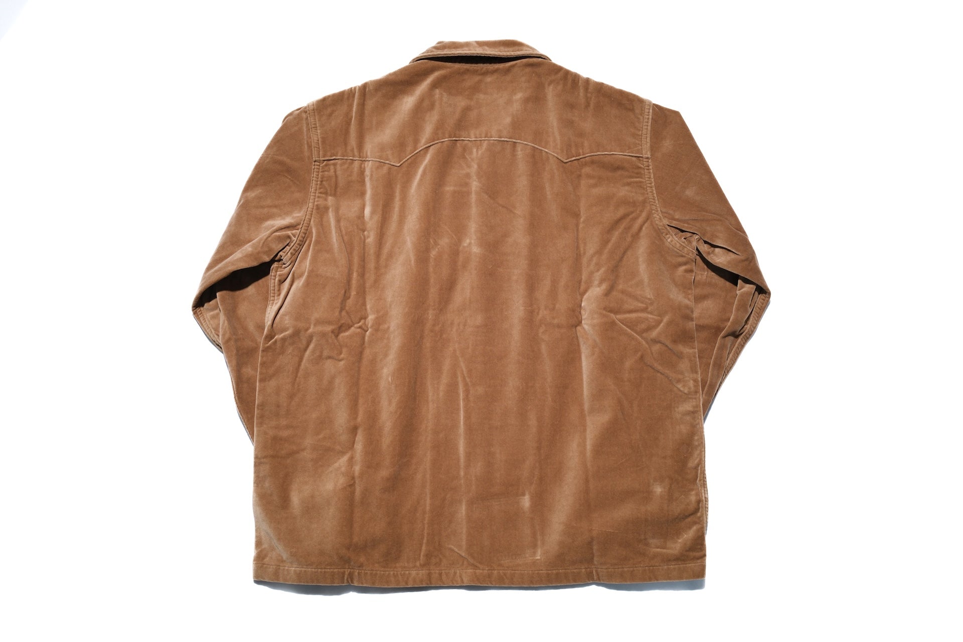 Stevenson Overall Co. Medium-weight Velveteen “UrbanLasso” Western Shirt (Sand Beige)