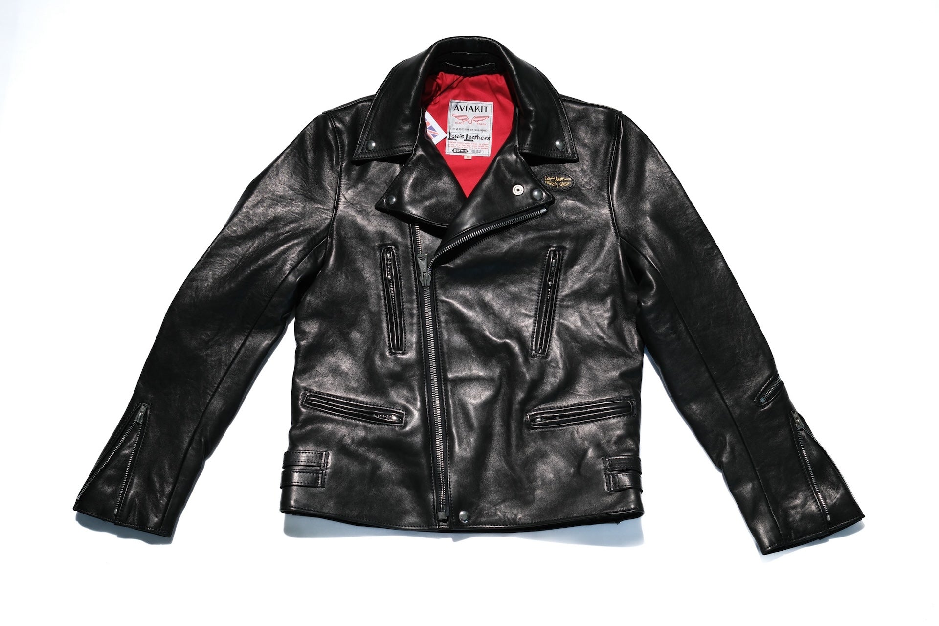 Lewis Leathers Black Sheepskin Lightning 402T (Tight fit)