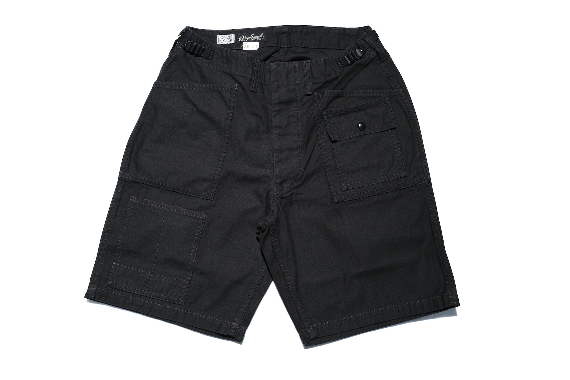 Freewheelers “GRUNTS” Back Satin Cut-Length Trousers (Black)