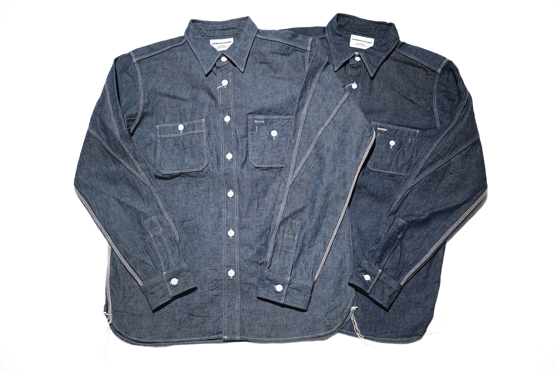 Samurai 10oz Indigo Dyed “Nippon Cotton" Selvage Denim Early Workshirt (Oversea Edition)
