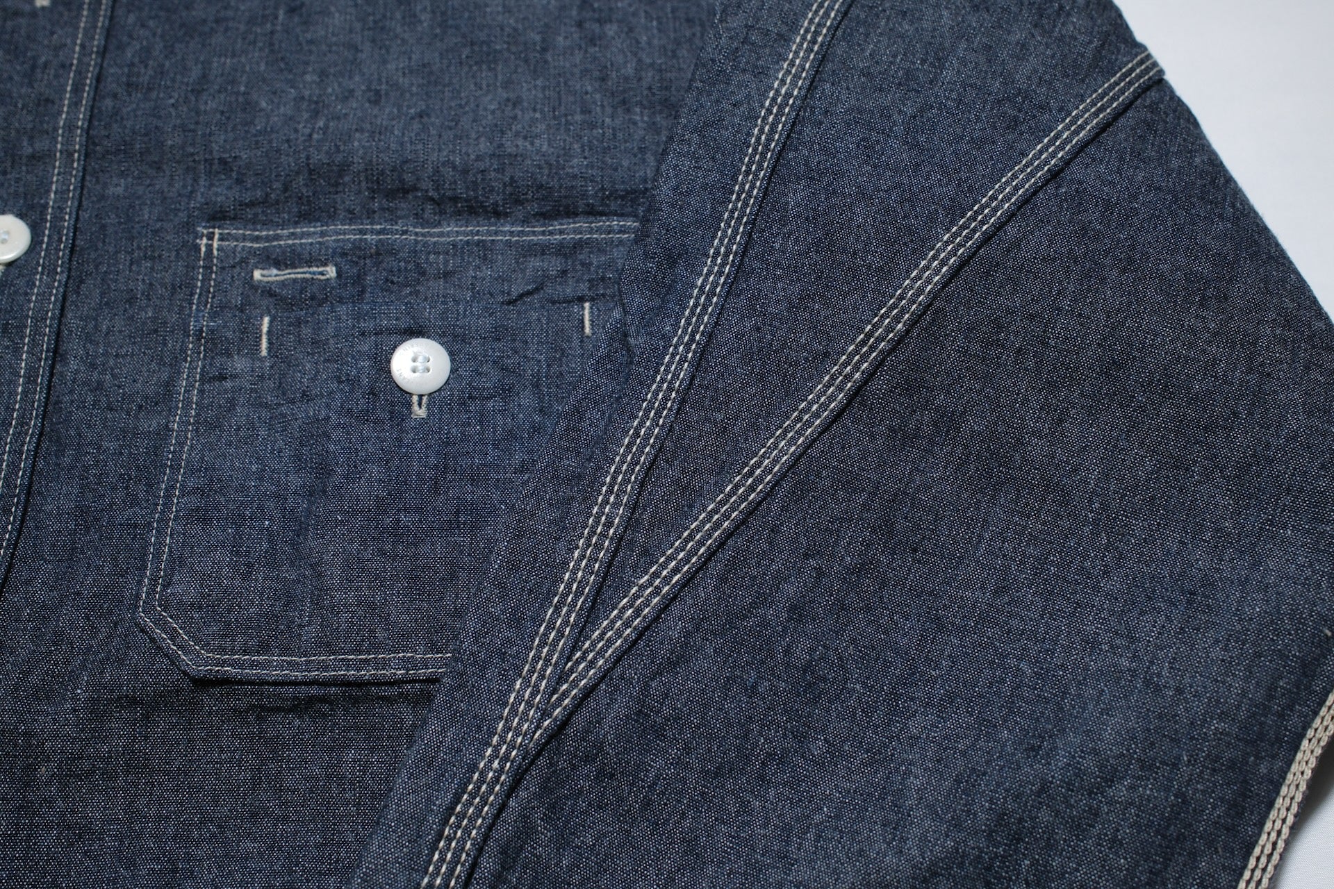 Samurai 13oz Indigo Dyed Selvage Denim Early Workshirt (Oversea Edition)