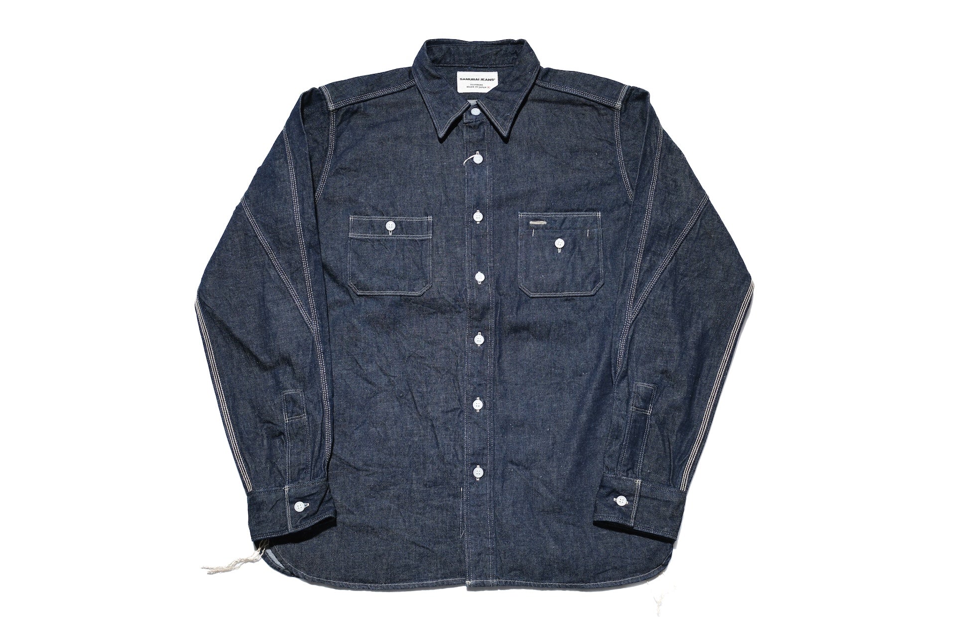 Samurai 10oz Indigo Dyed “Nippon Cotton" Selvage Denim Early Workshirt (Oversea Edition)