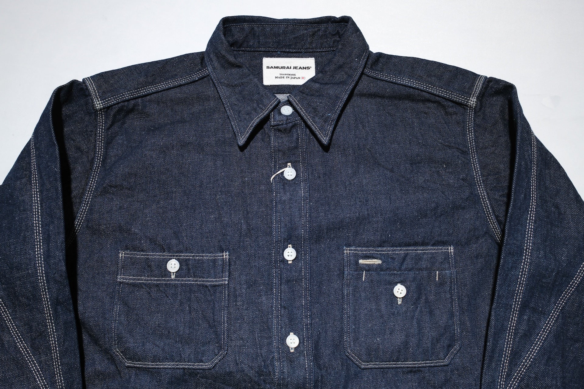 Samurai 10oz Indigo Dyed “Nippon Cotton" Selvage Denim Early Workshirt (Oversea Edition)