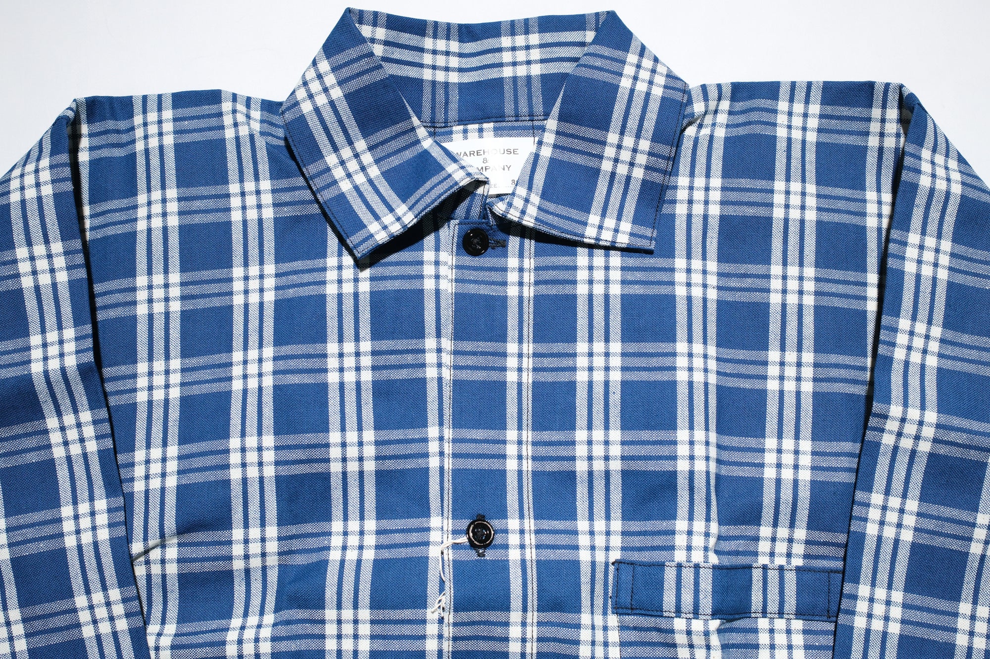 Warehouse Co. 10oz Selvage Indigo Check Early-Century Blouse Jacket