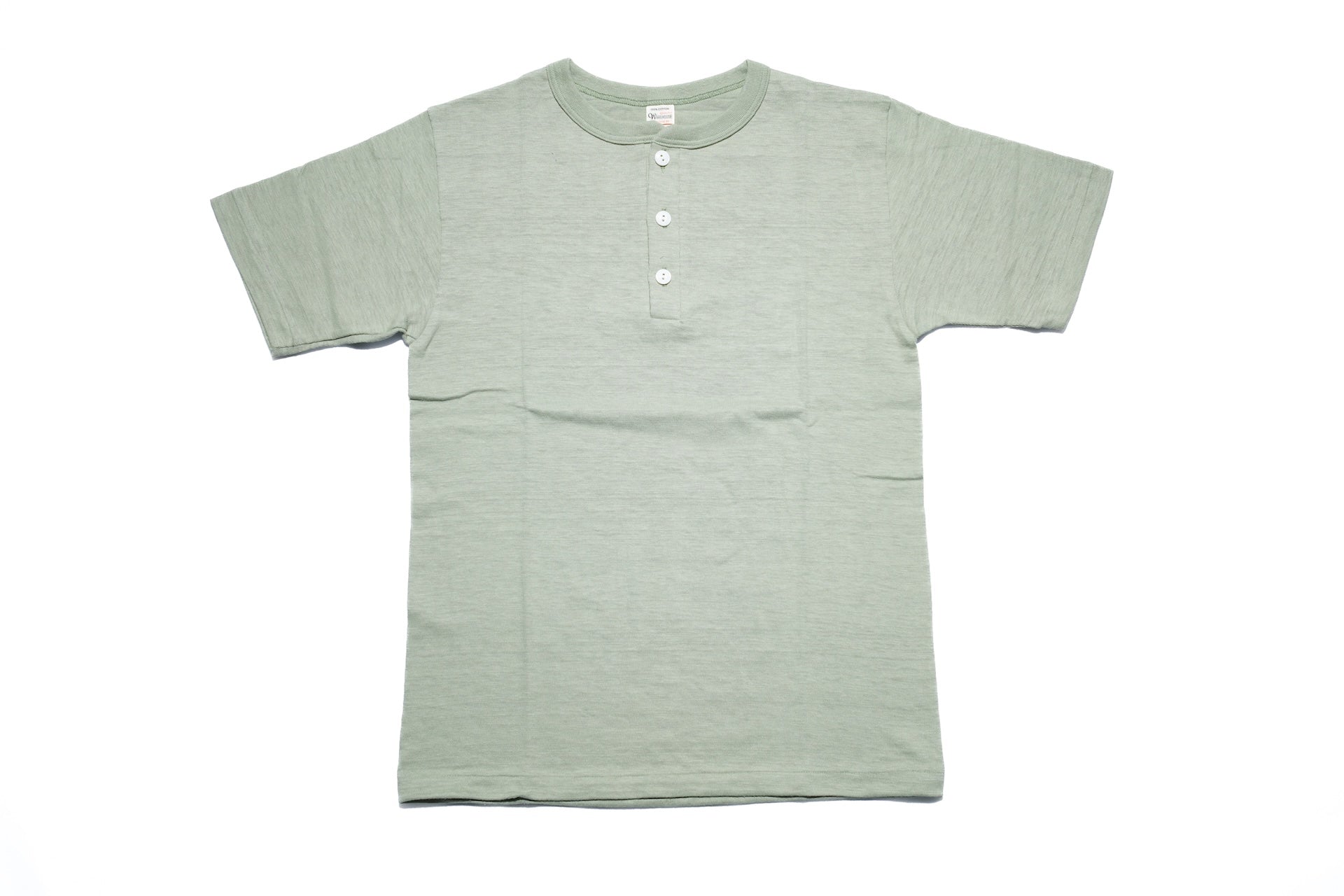Warehouse 5.5oz "Bamboo Textured" Henley Tee (Pale Green)